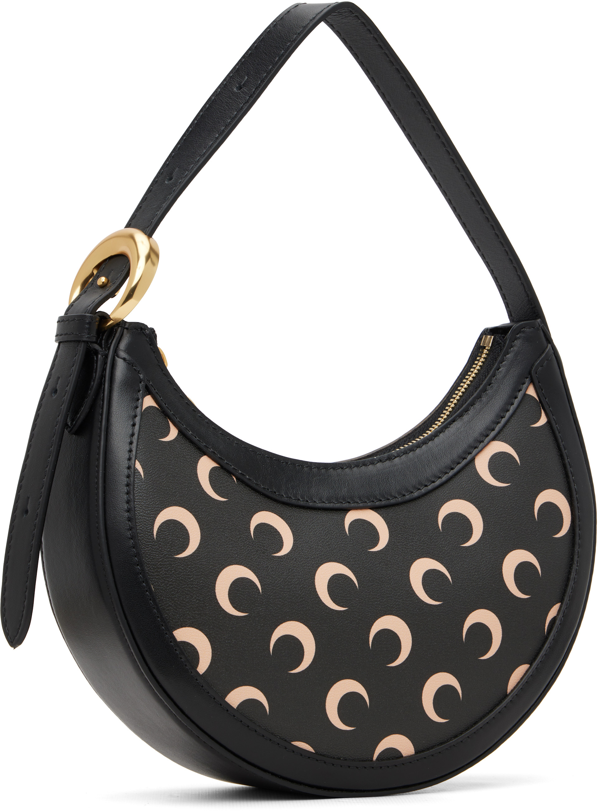 Marine Serre: Black Moon Canvas Eclips Mini Bag | SSENSE