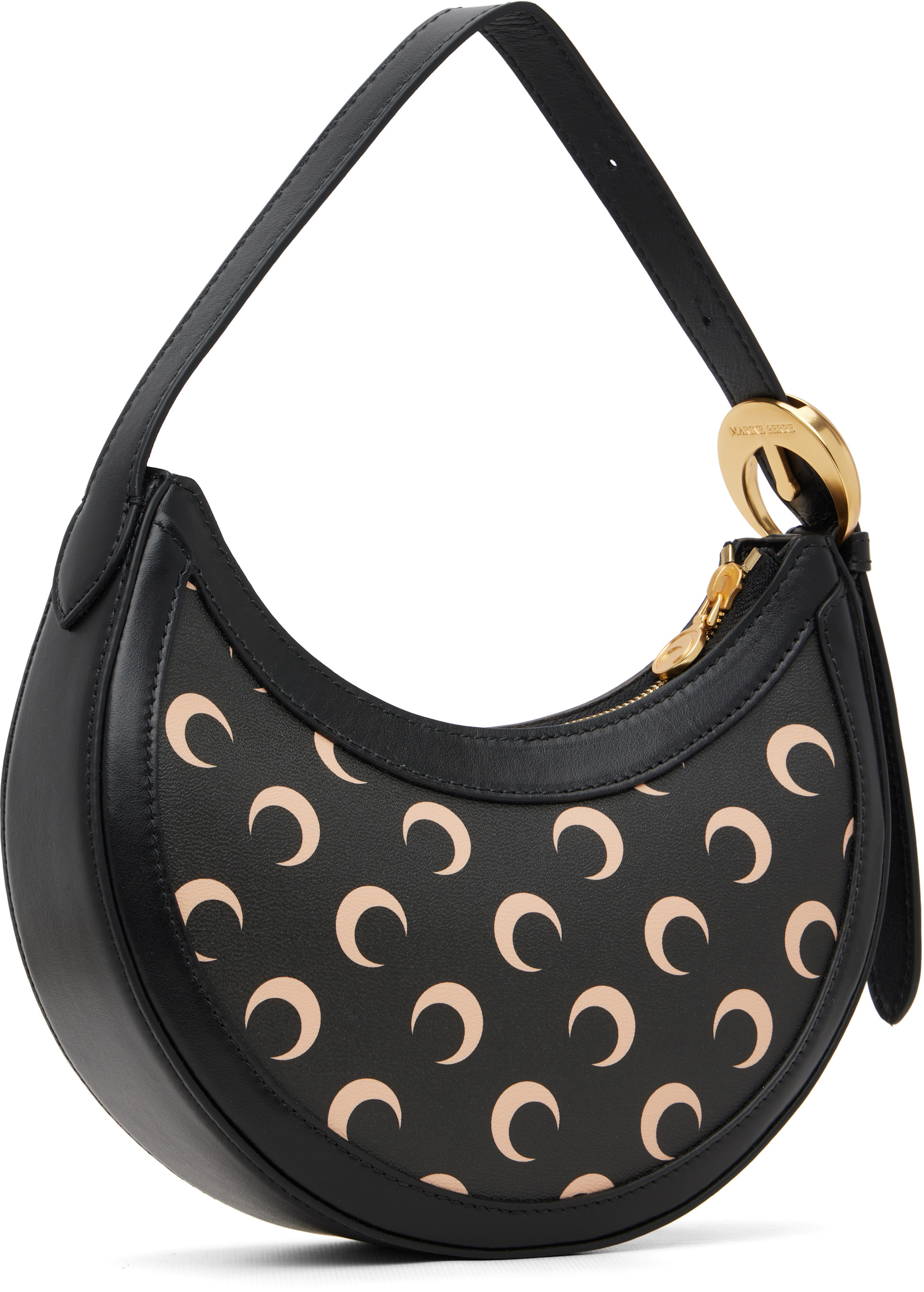 Marine Serre: ブラック ミニ Moon Canvas Eclips バッグ | SSENSE 日本