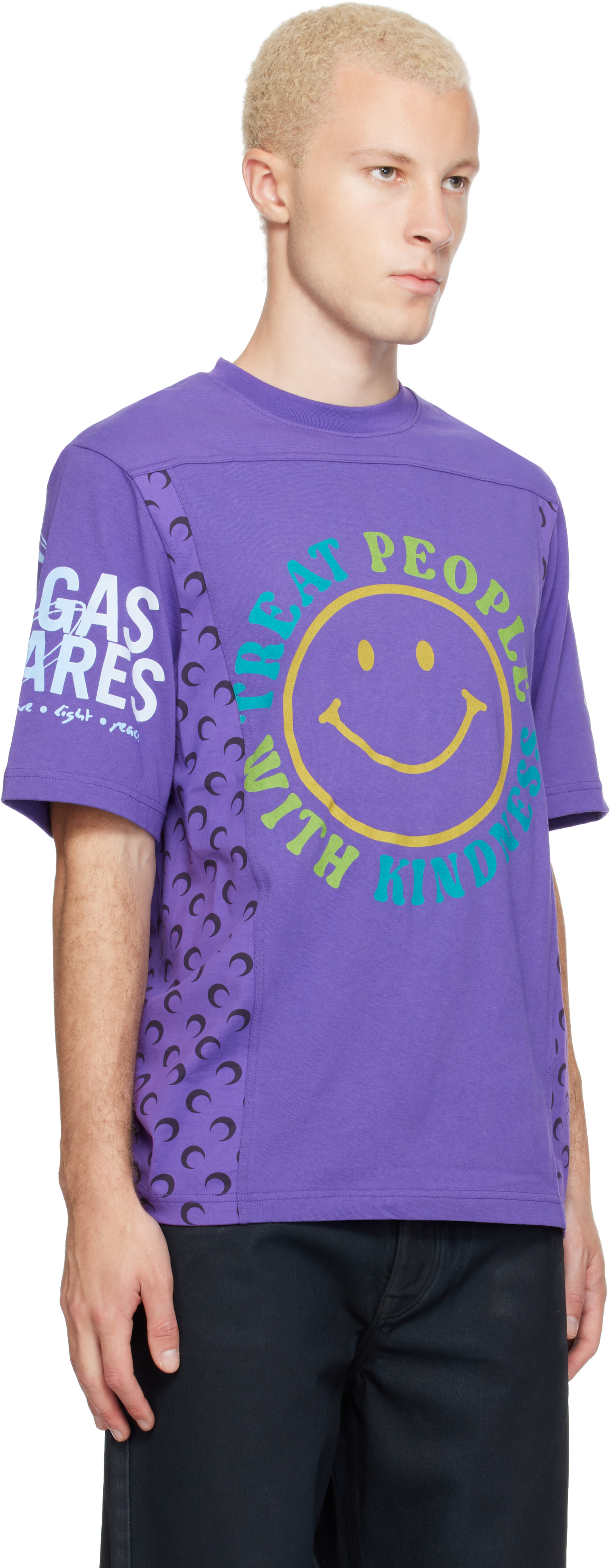 Marine serre Tシャツ Marine Serre: Purple Regenerated Graphic Jersey SS T-shirt | SSENSE