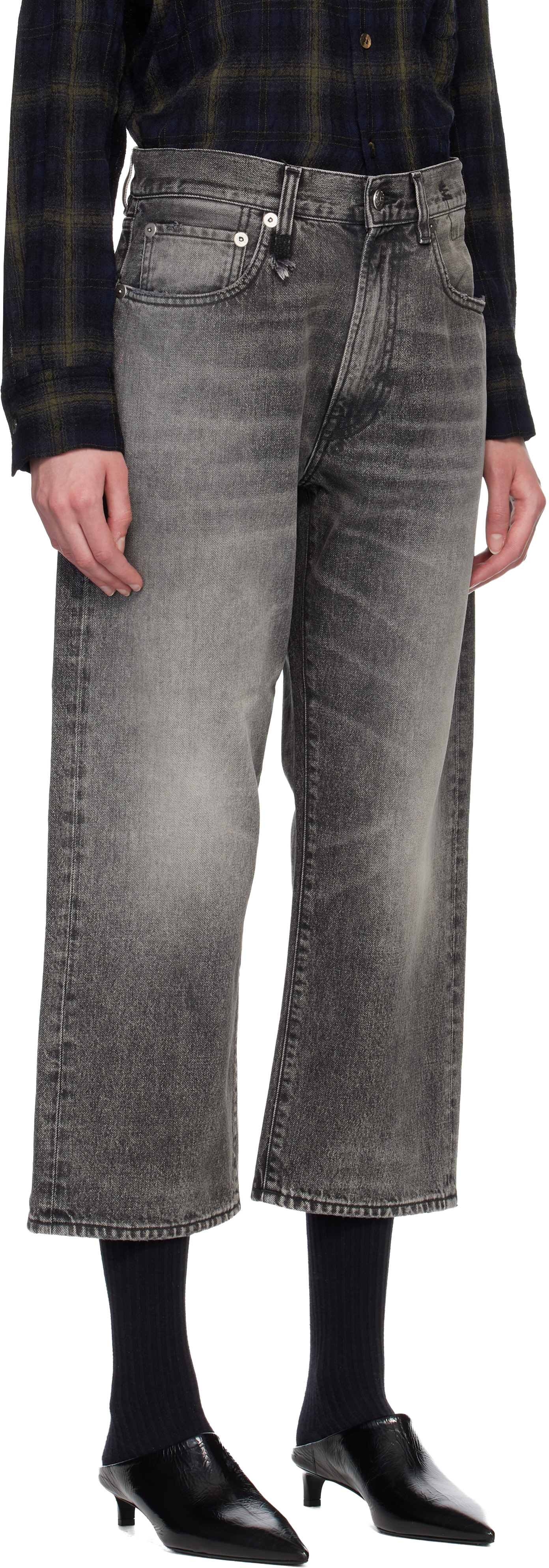 R13 - Jean boyfriend X gris