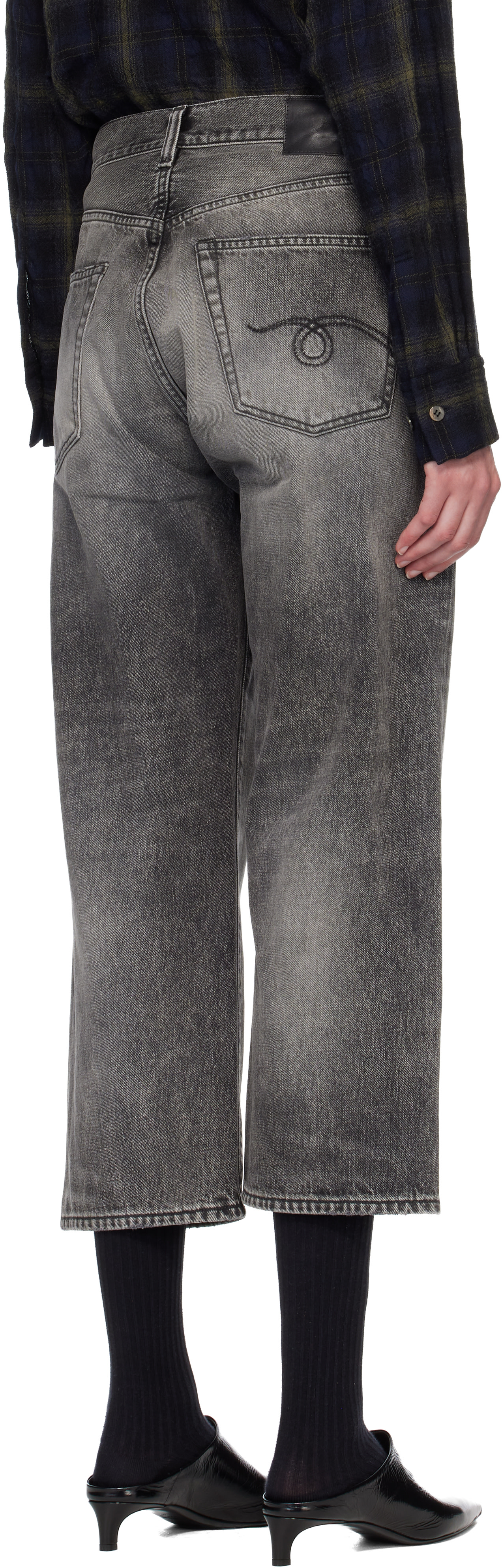 R13 - Jean boyfriend X gris