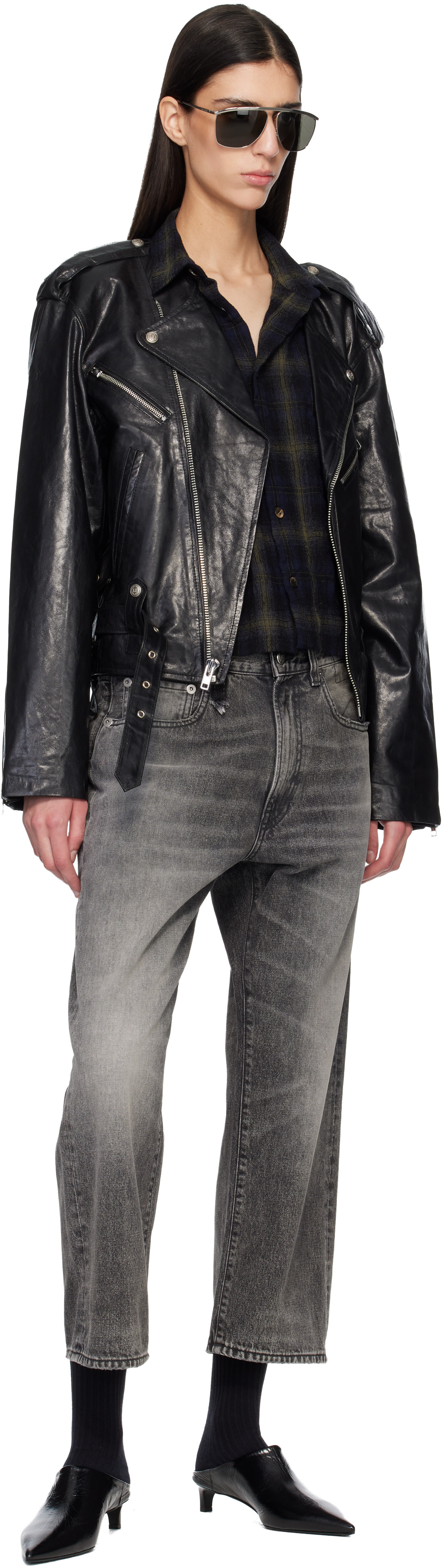 R13 - Jean boyfriend X gris