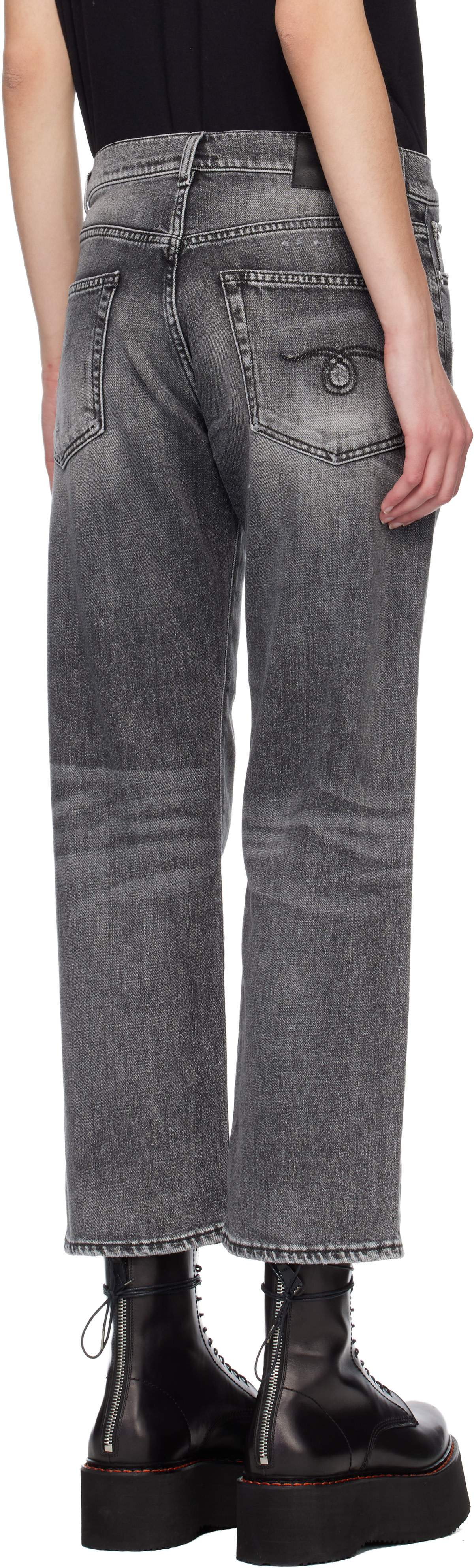 R13 - Jean boyfriend gris
