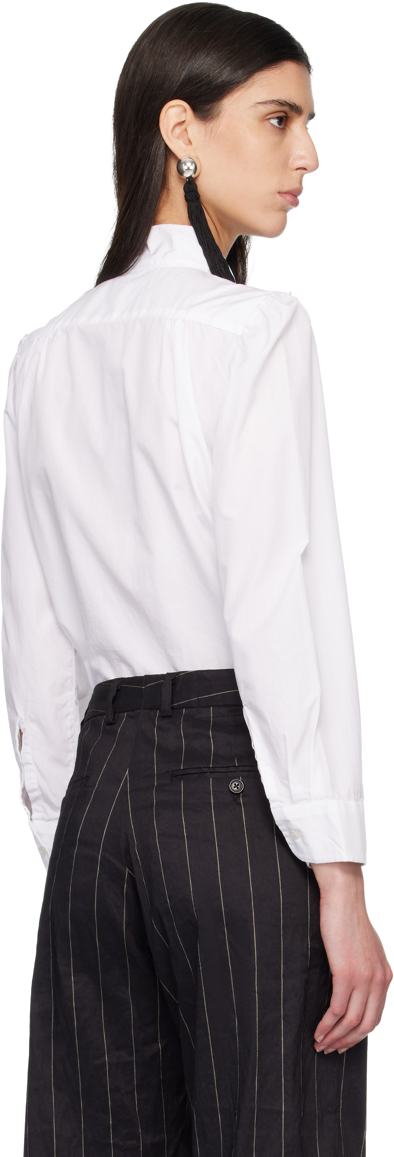 R13 - Chemise blanche à sangles de style cravate