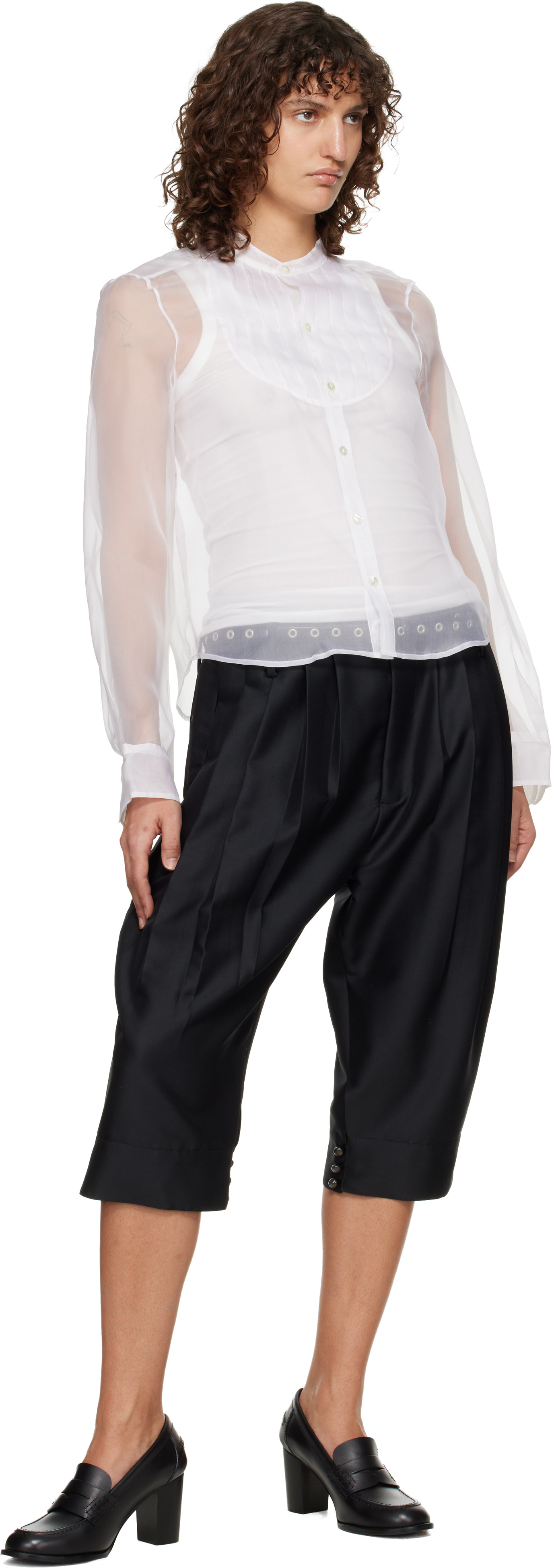 R13 - Chemise de smoking blanche à plis