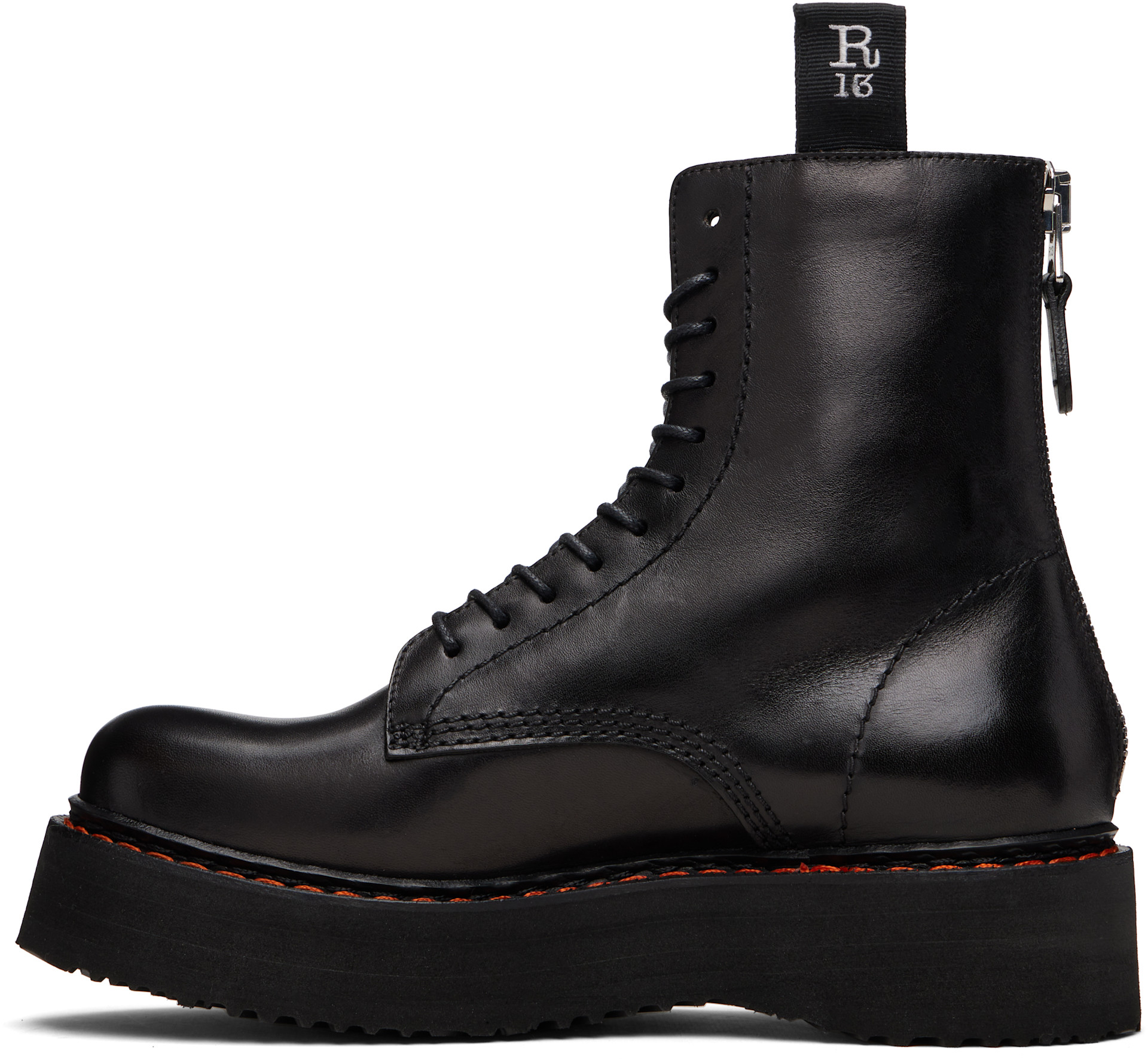 R13 - Black Single Stack Boots