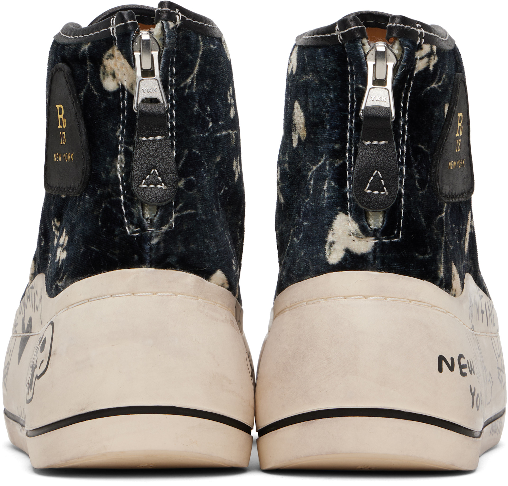 R13 - Baskets montantes Kurt noires