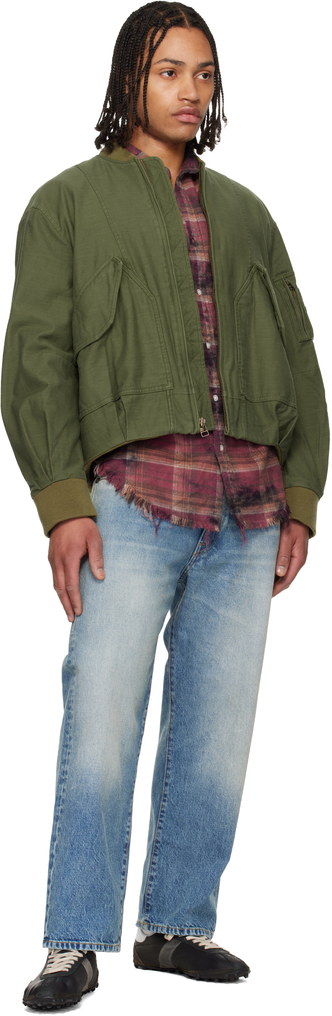 R13 - Khaki Bubble Bomber Jacket
