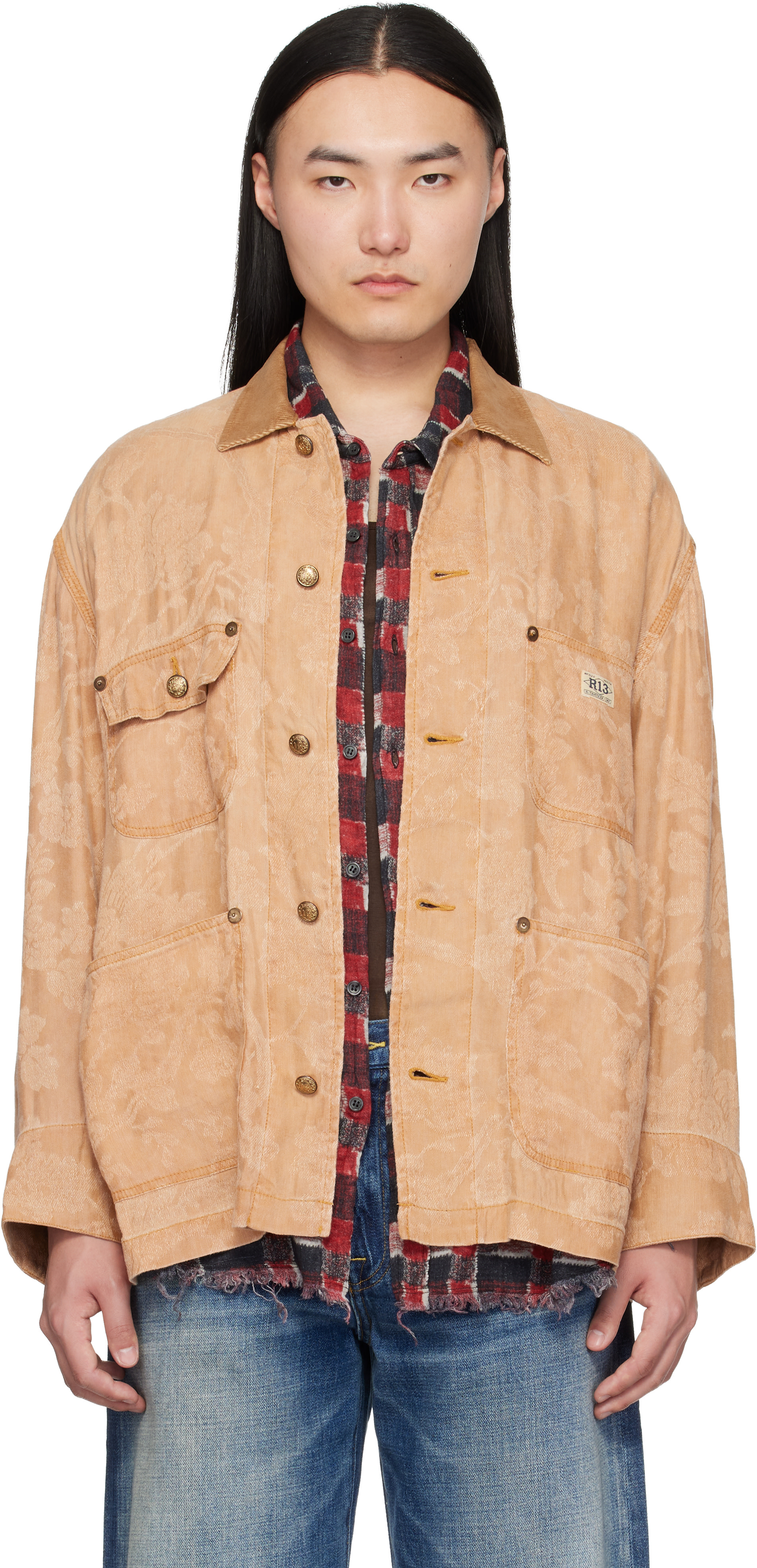 R13 - Blouson ouvrier Evelyn orange