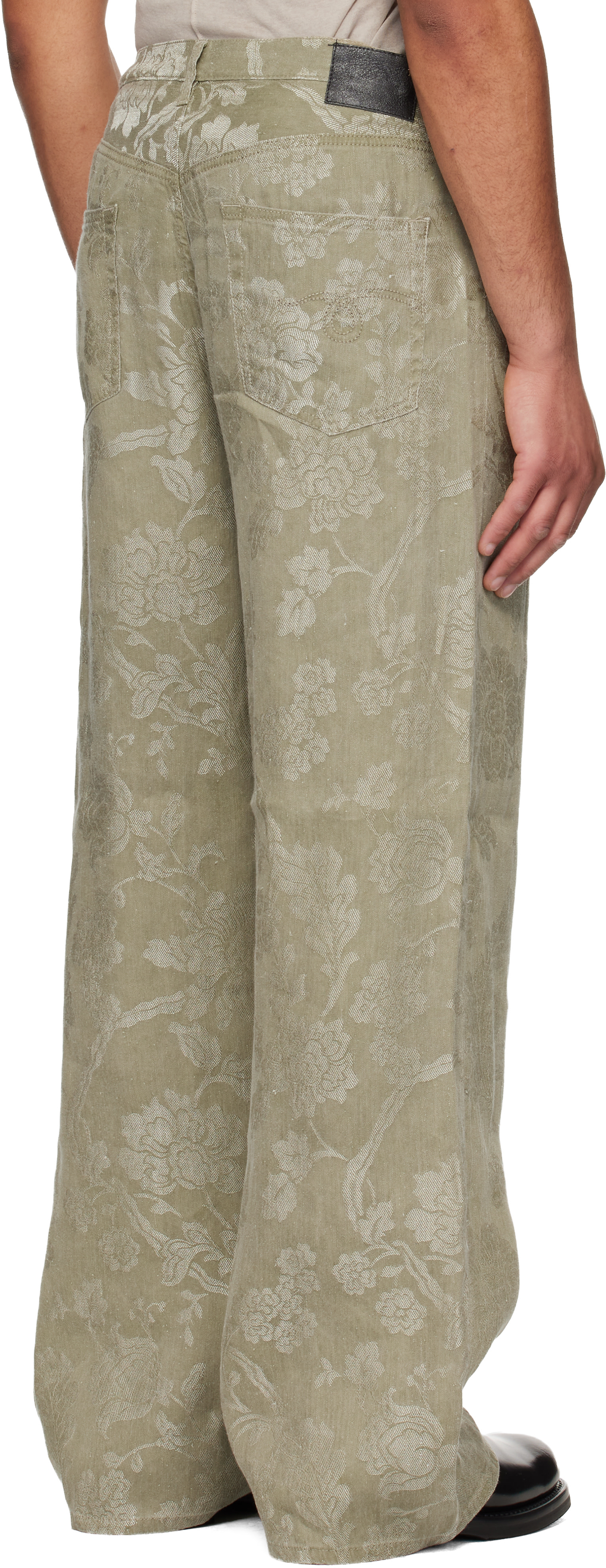 R13 - Khaki Damon Pleated Trousers