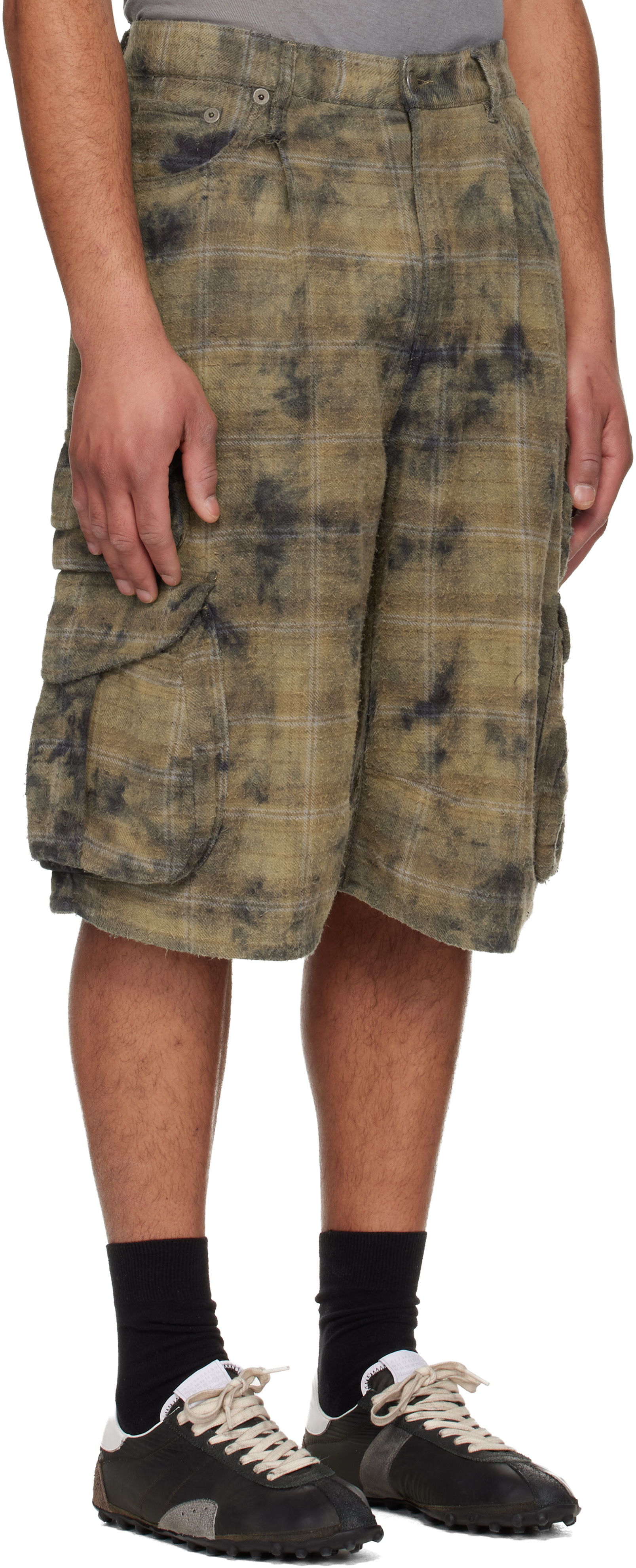 R13 - Khaki Bermuda Cargo Shorts