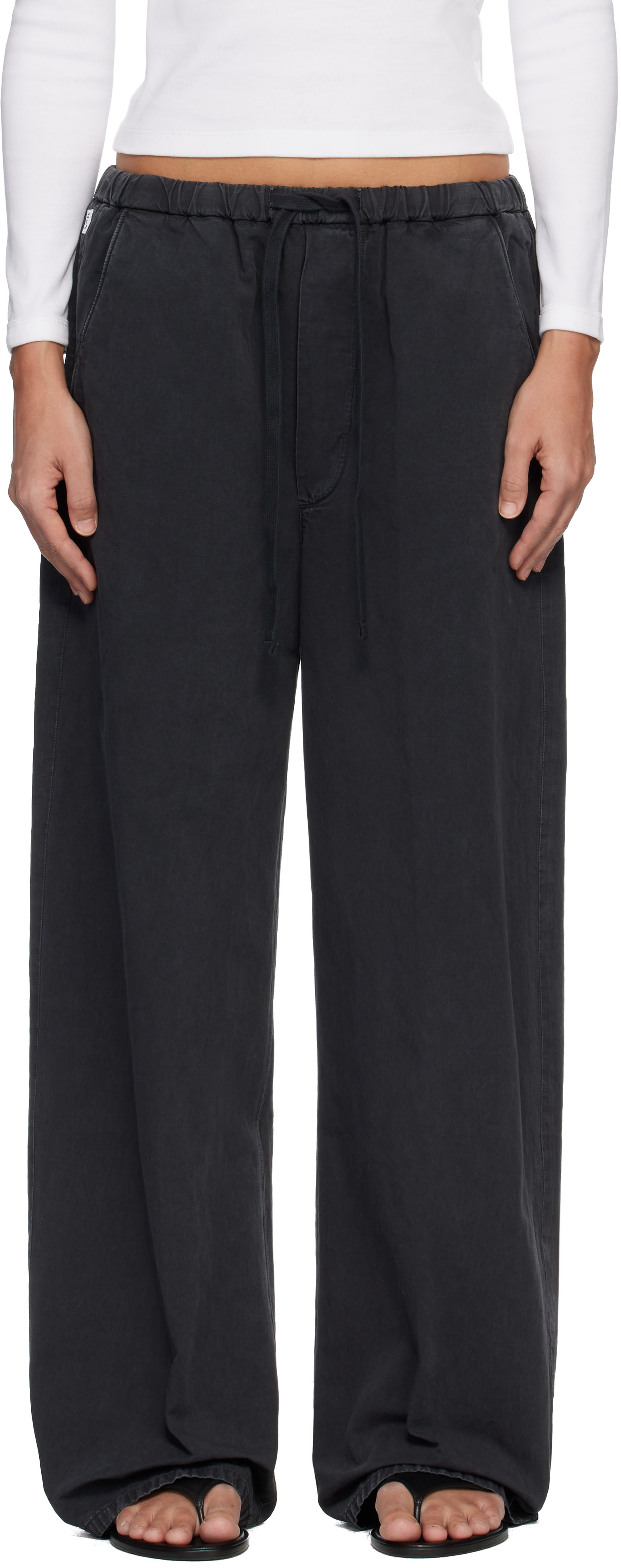 Citizens of Humanity: Black Aurora Pull On Trousers | SSENSE Canada