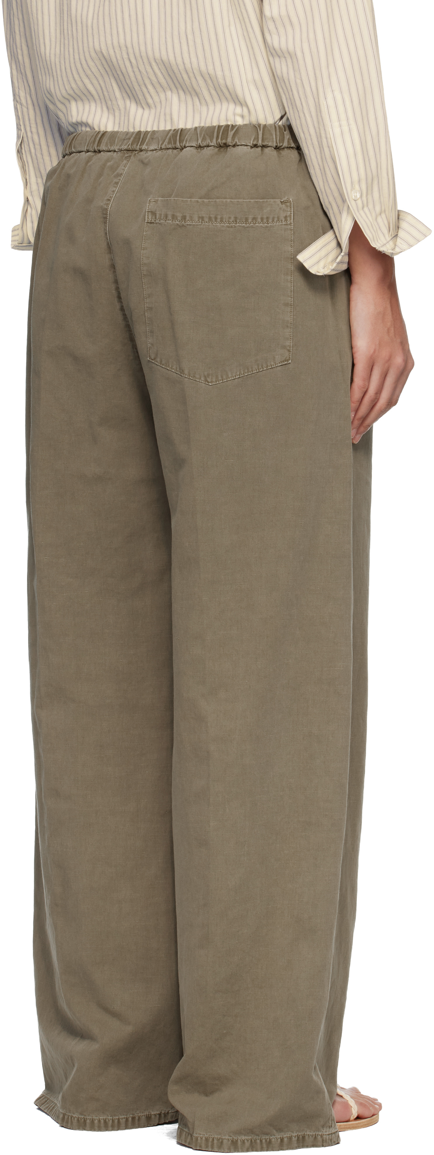 Citizens of Humanity: Khaki Aurora Pull On Trousers | SSENSE