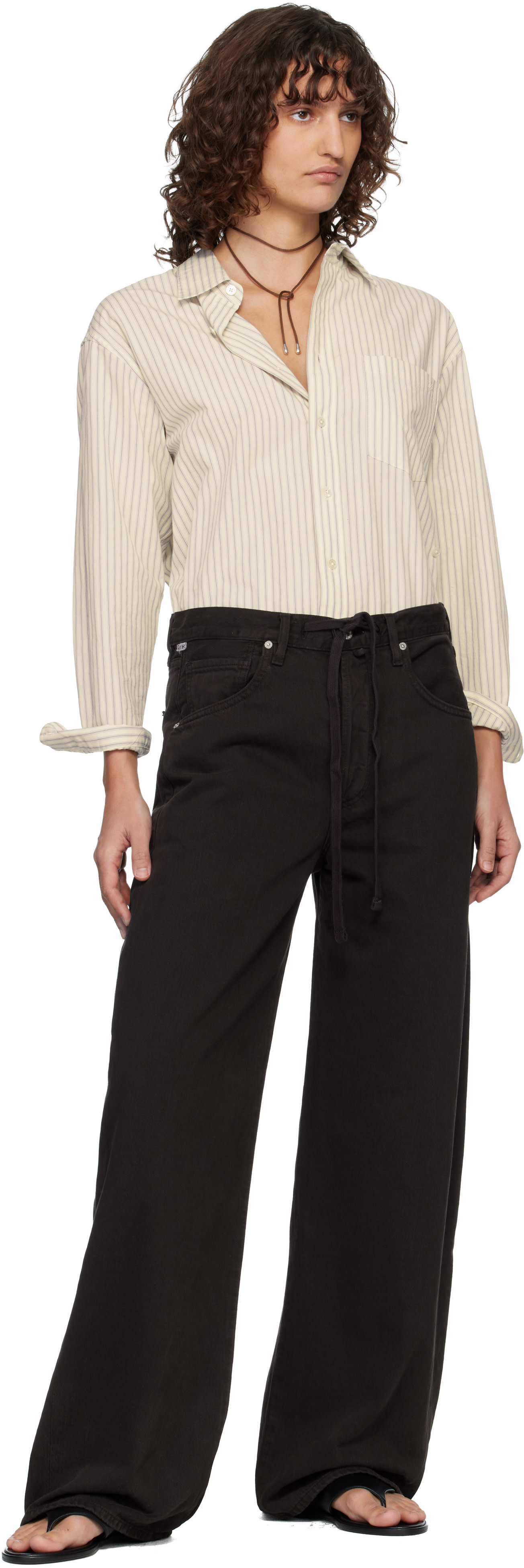 Citizens of Humanity: Brown Brynn Drawstring Jeans | SSENSE