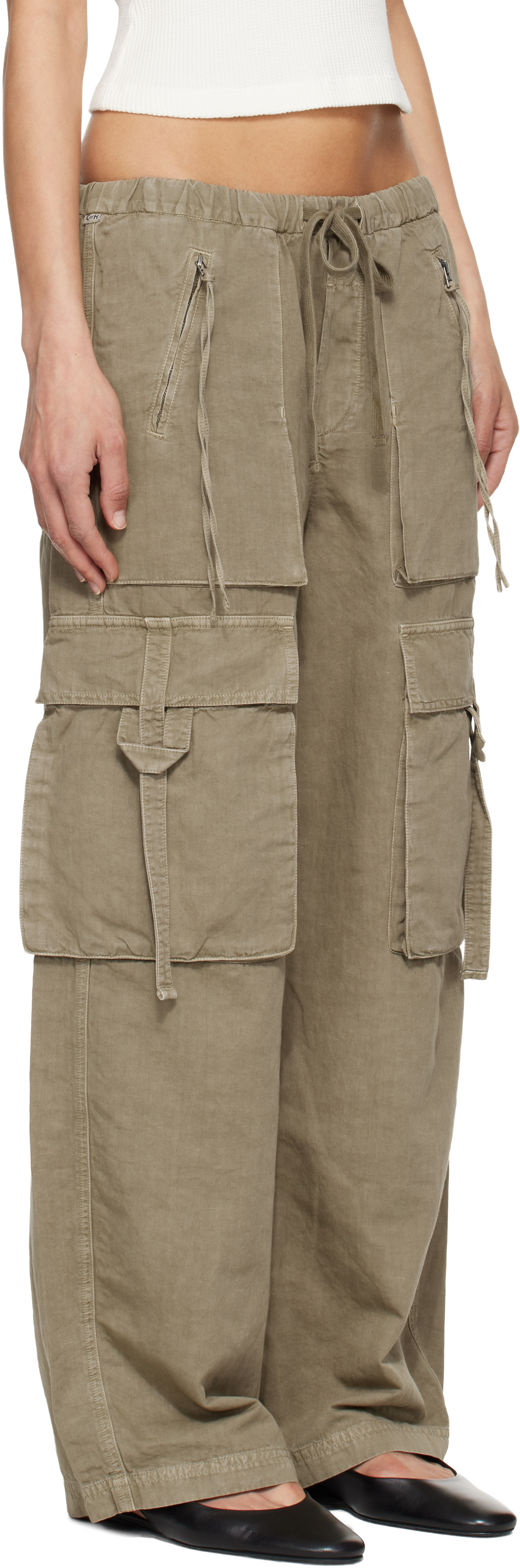 Citizens of Humanity: Beige Andira Pull On Trousers | SSENSE