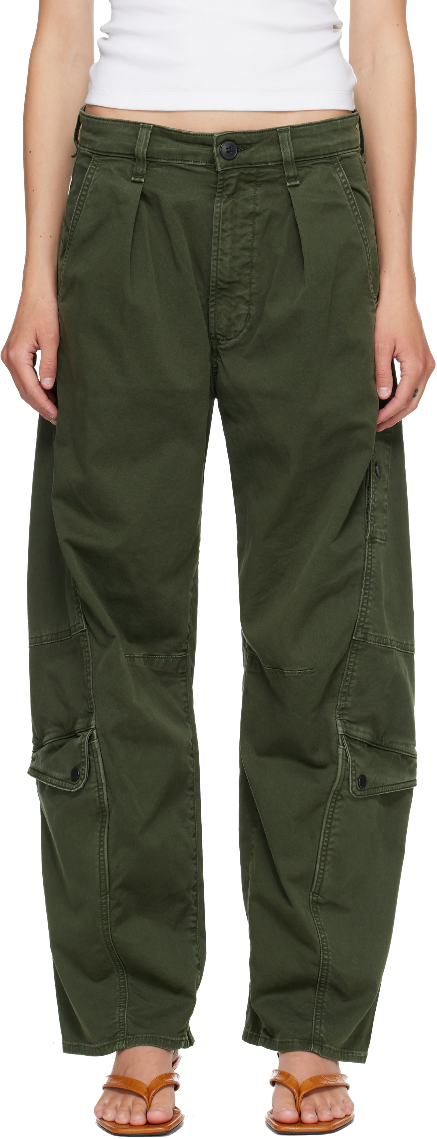 パンツ CITIZENS of HUMANITY Citizens of Humanity: Khaki Flight Trousers | SSENSE