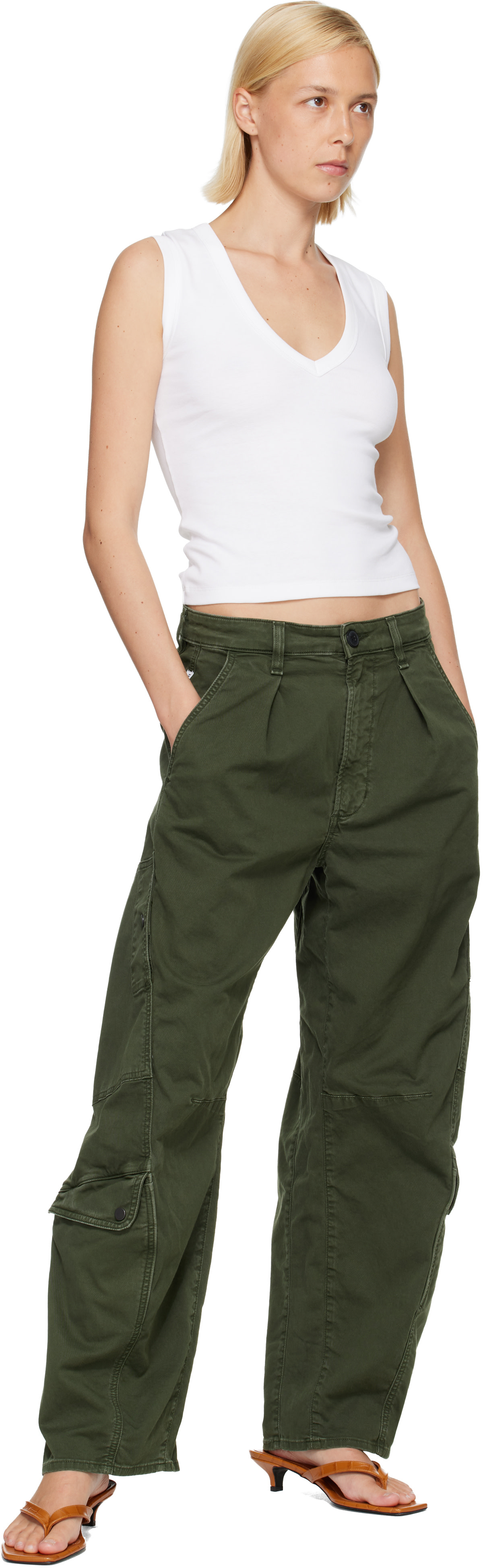Citizens of Humanity: Khaki Flight Trousers | SSENSE Canada