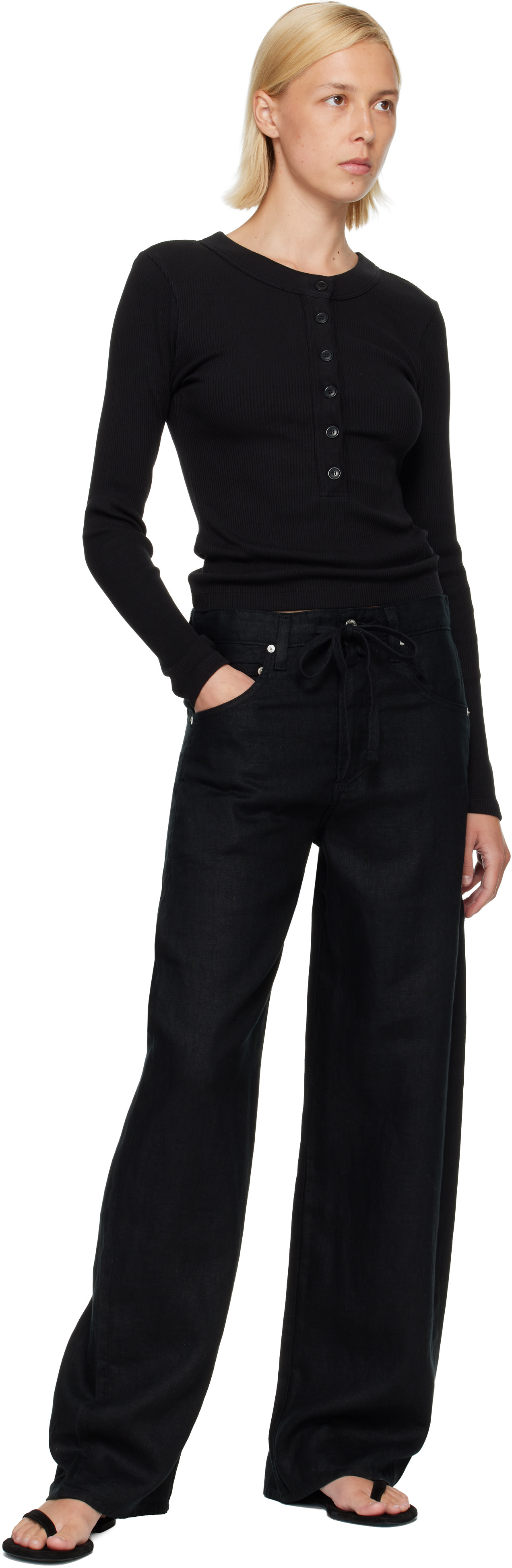 Citizens of Humanity: Black Varra Henley | SSENSE