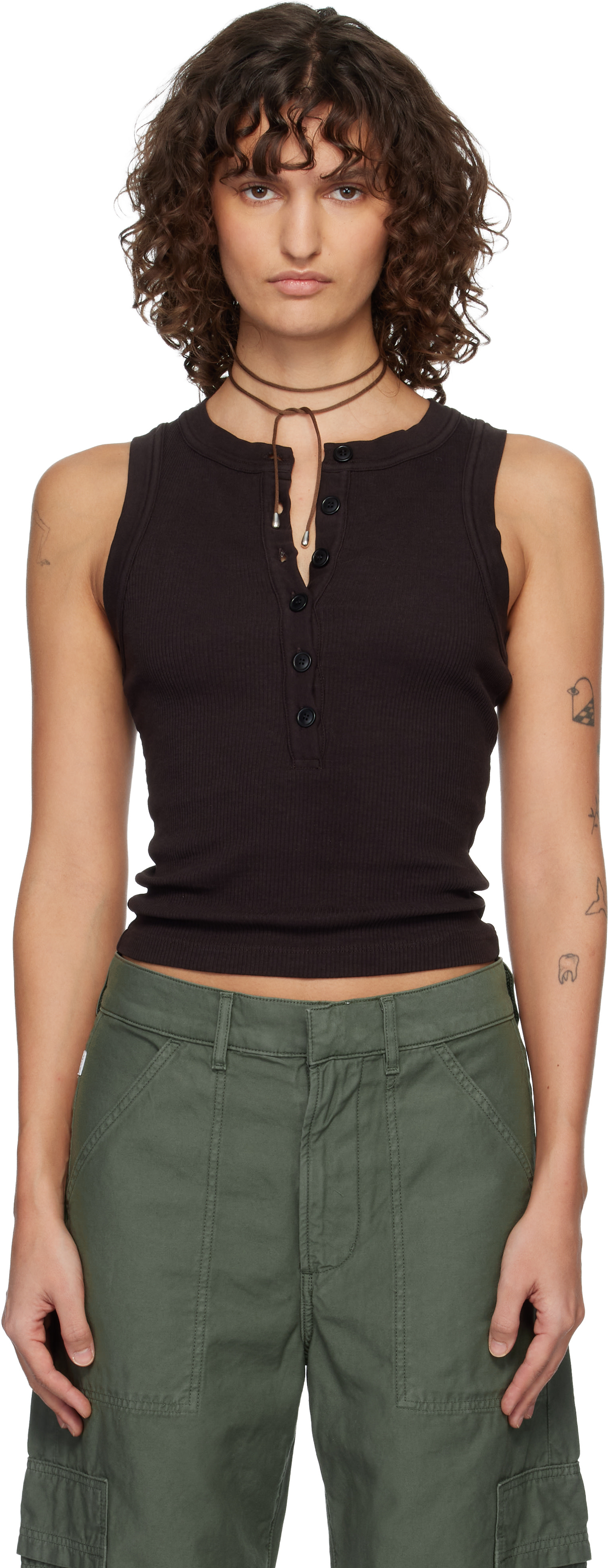 Citizens of Humanity: Brown Caralyn Tank Top | SSENSE