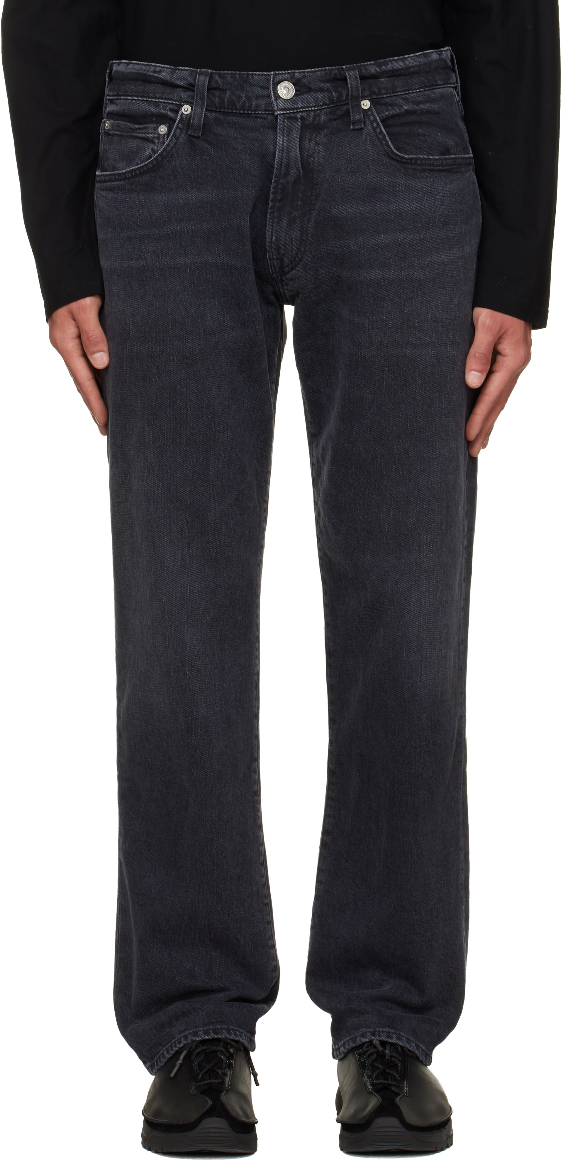 Citizens of Humanity: Black Elijah Straight Archive Jeans | SSENSE