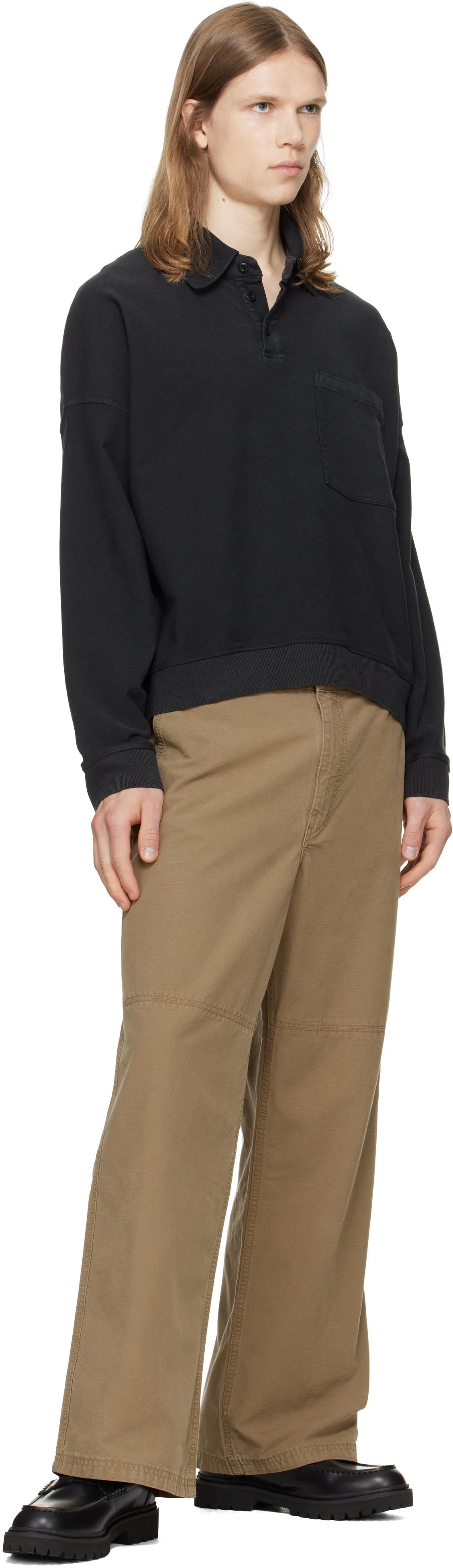 Citizens of Humanity: ブラック ラガーシャツ | SSENSE 日本
