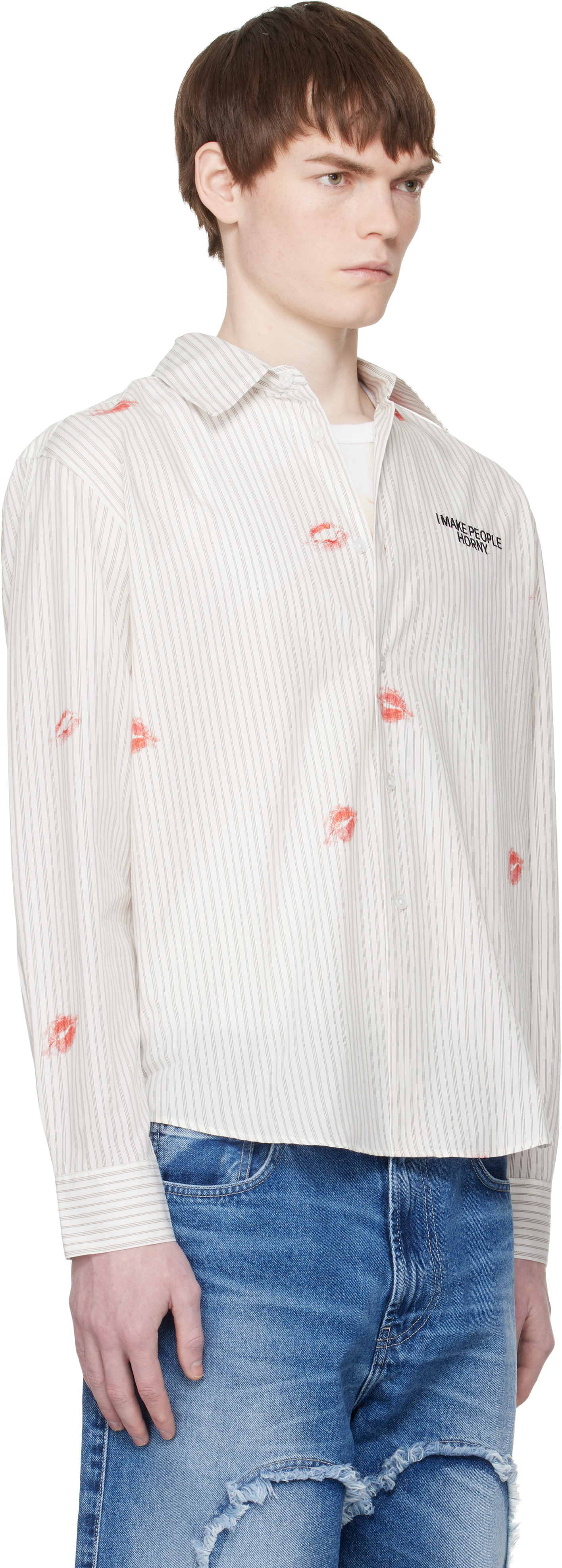 Carne Bollente: オフホワイト 'Business Sensual' シャツ | SSENSE 日本