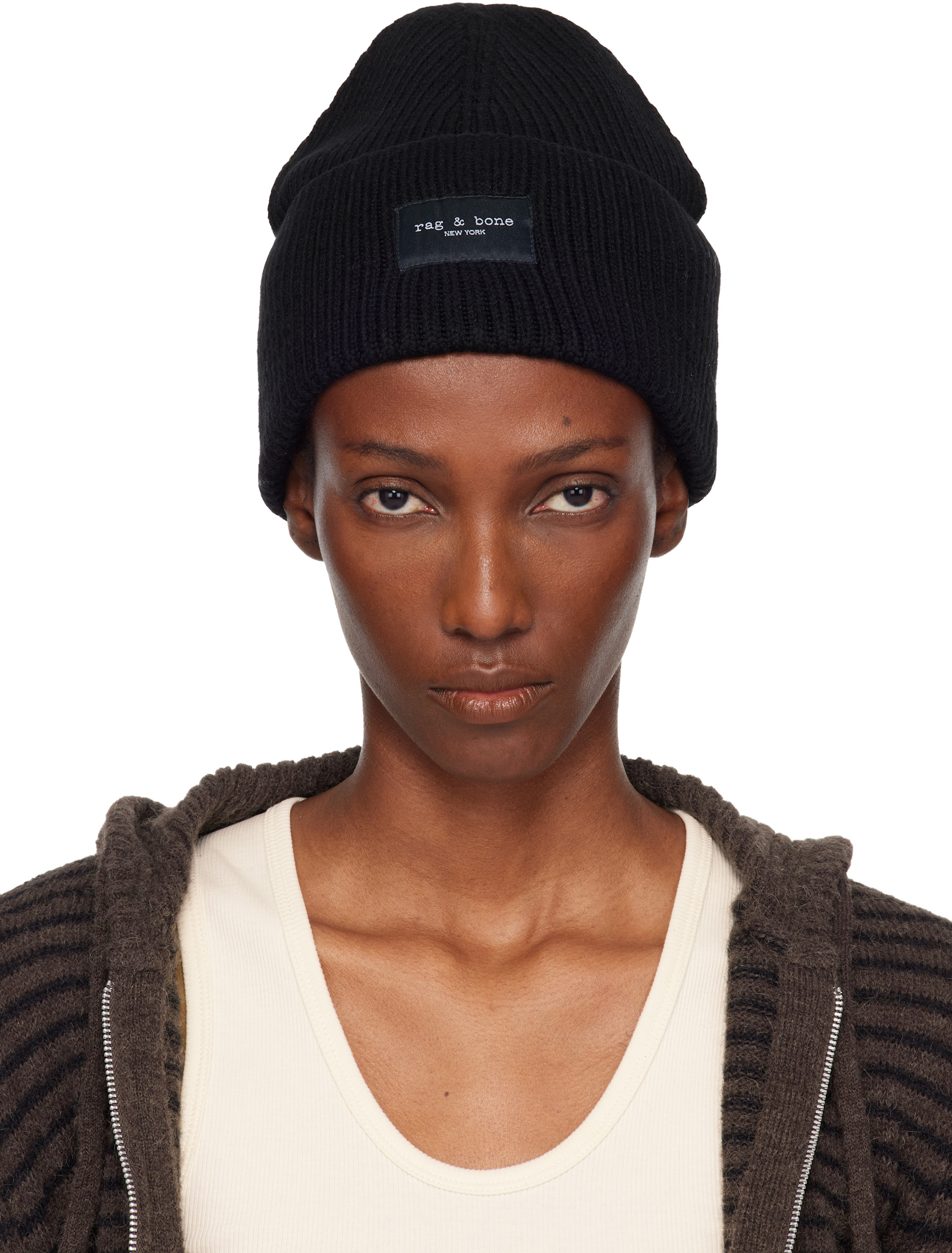 rag & bone - Bonnet Blake noir en laine