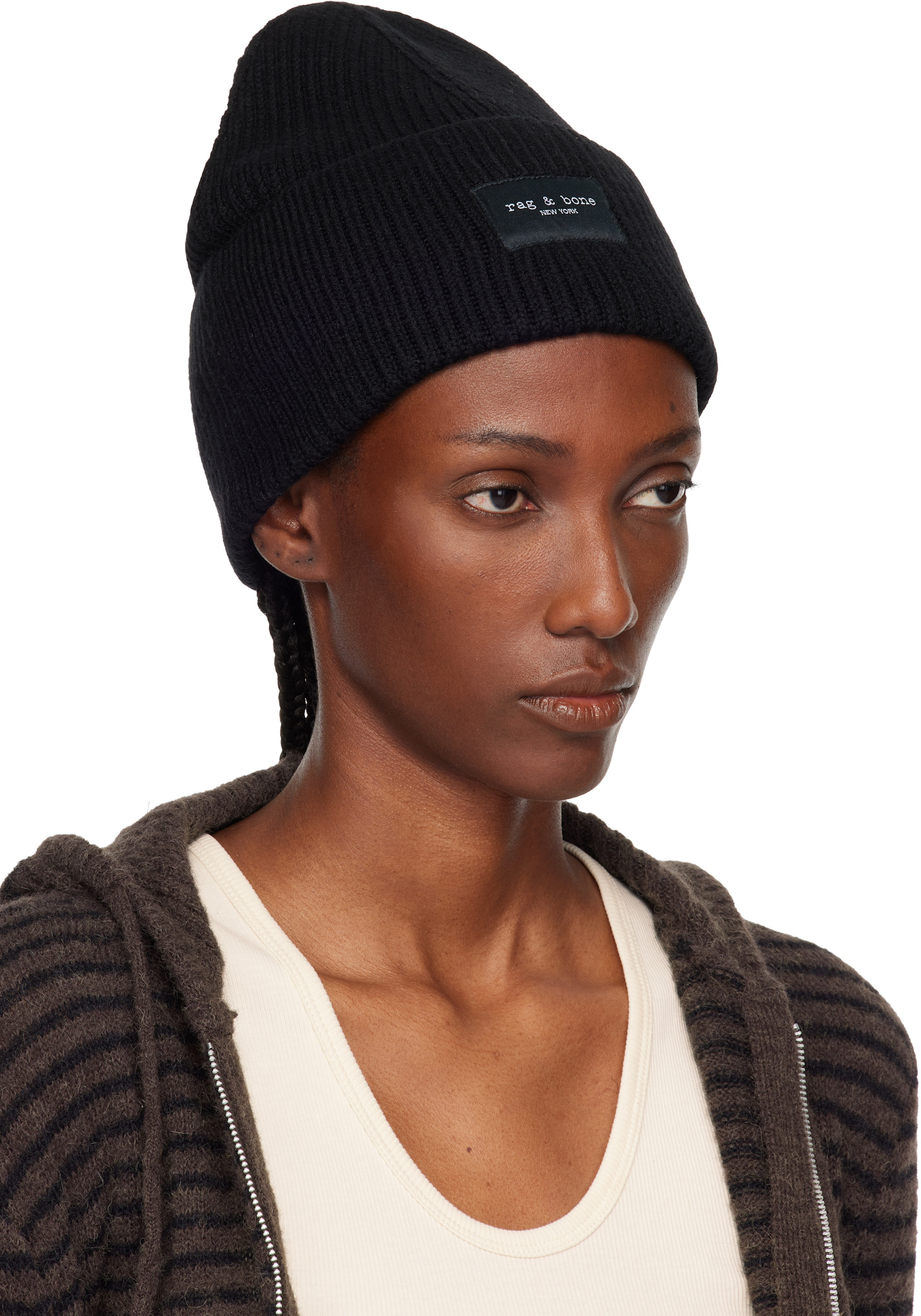 rag & bone - Bonnet Blake noir en laine
