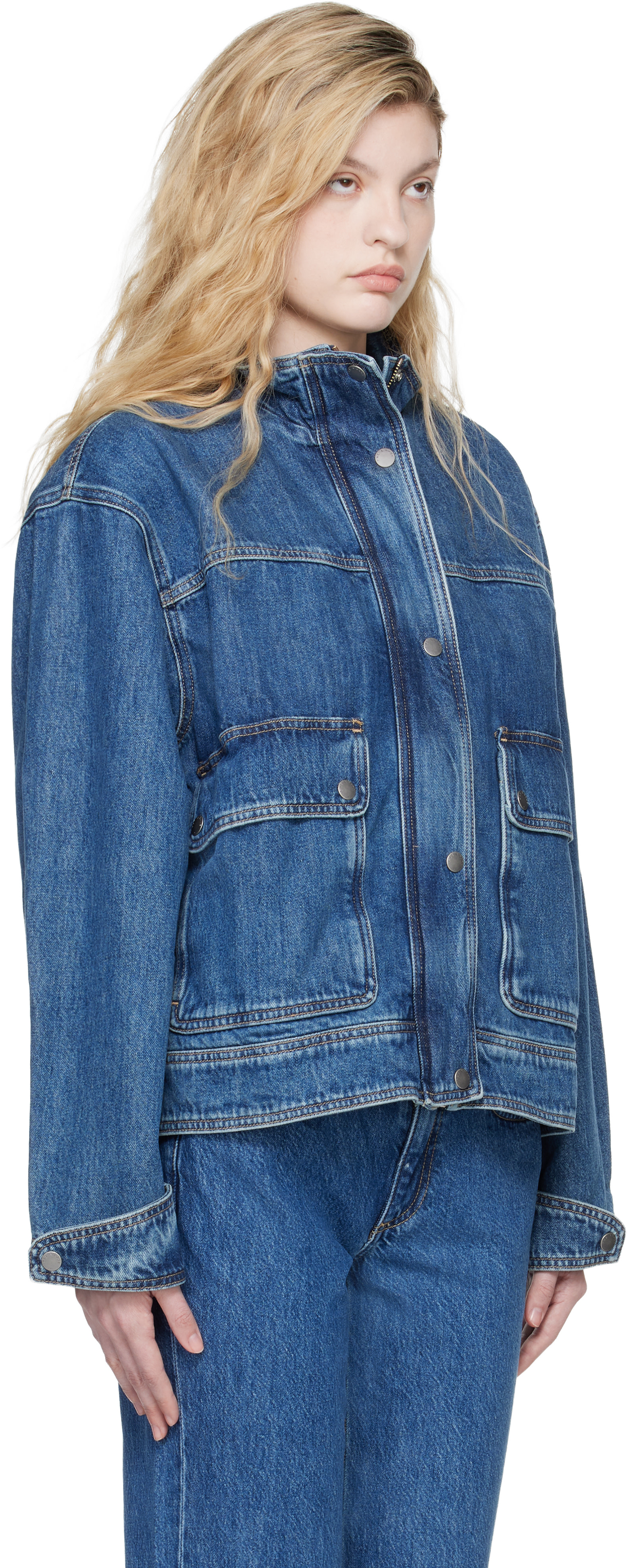 rag & bone - Blouson Sophia bleu en denim