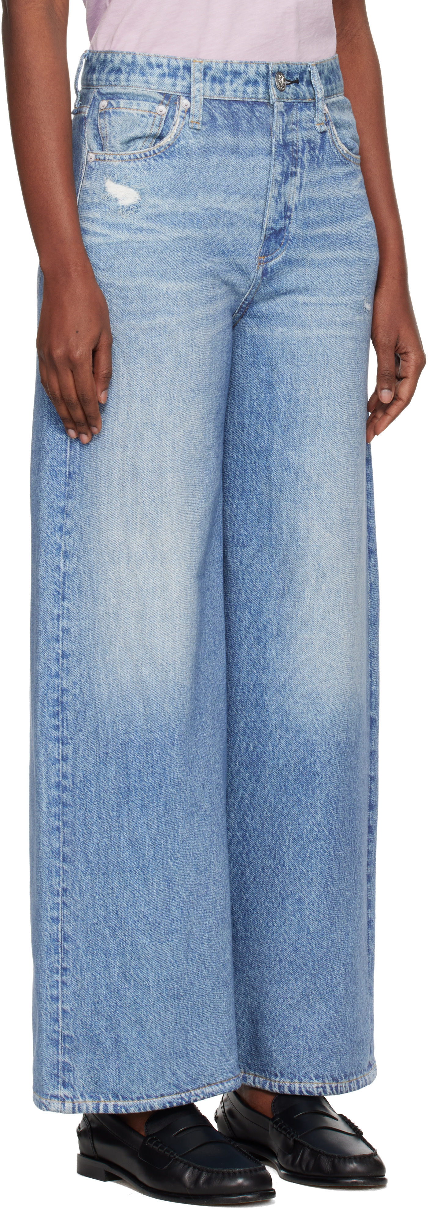 rag & bone - Jean écourté Sofie bleu en Miramar