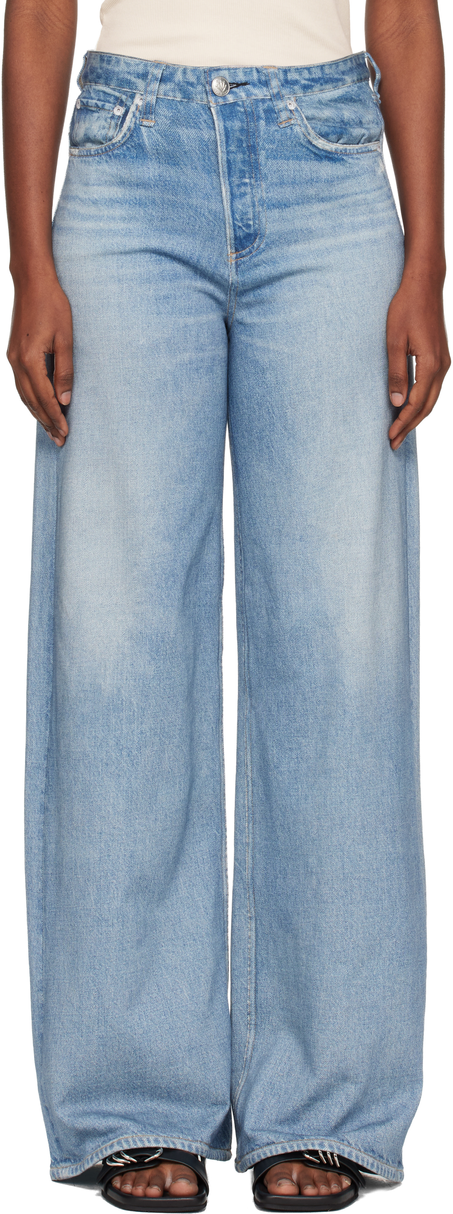 rag & bone - Jean ample Sofie bleu en Miramar