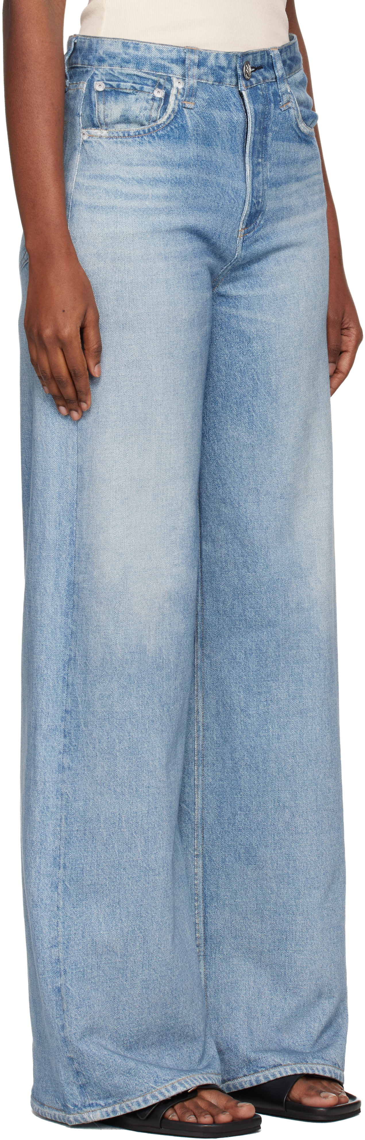 rag & bone - Jean ample Sofie bleu en Miramar