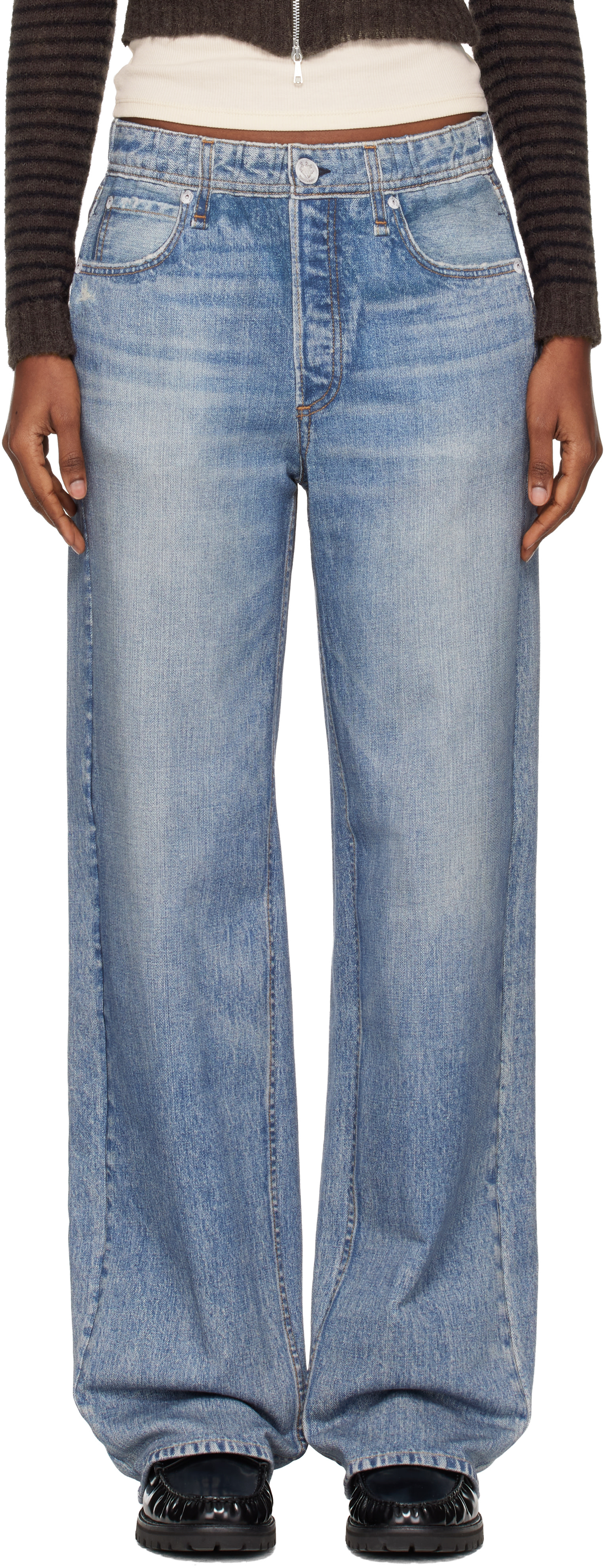 rag & bone - Jean ample bleu en Miramar