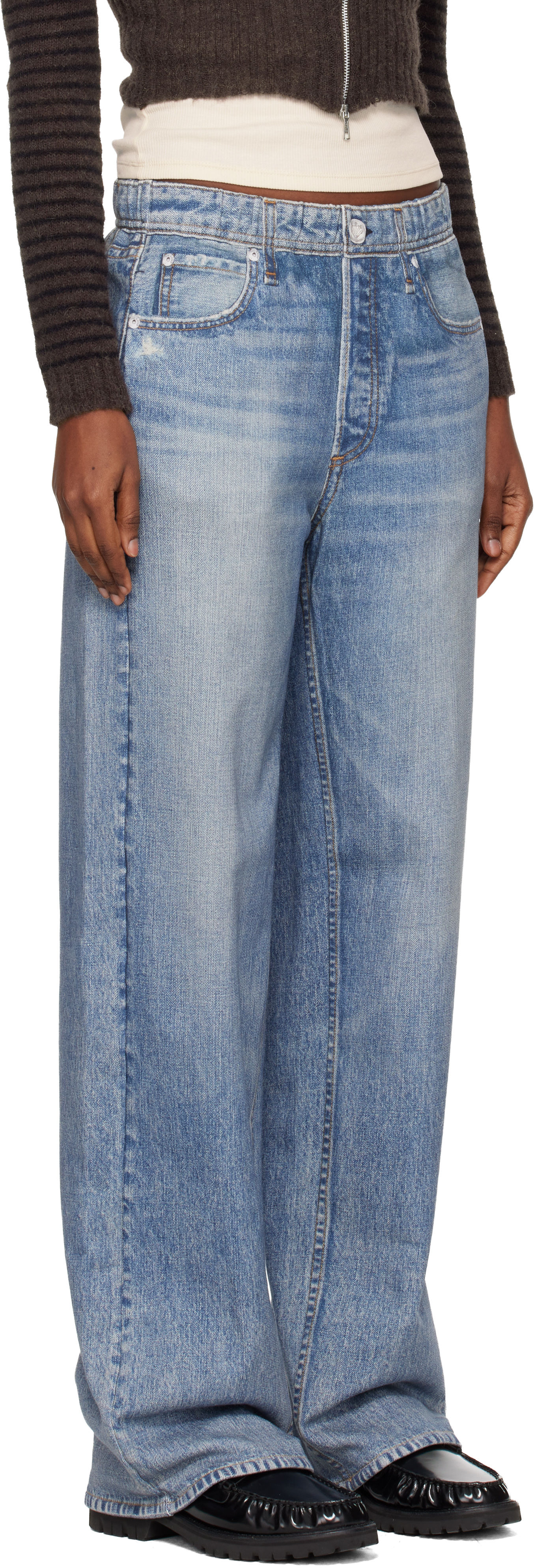 rag & bone - Jean ample bleu en Miramar