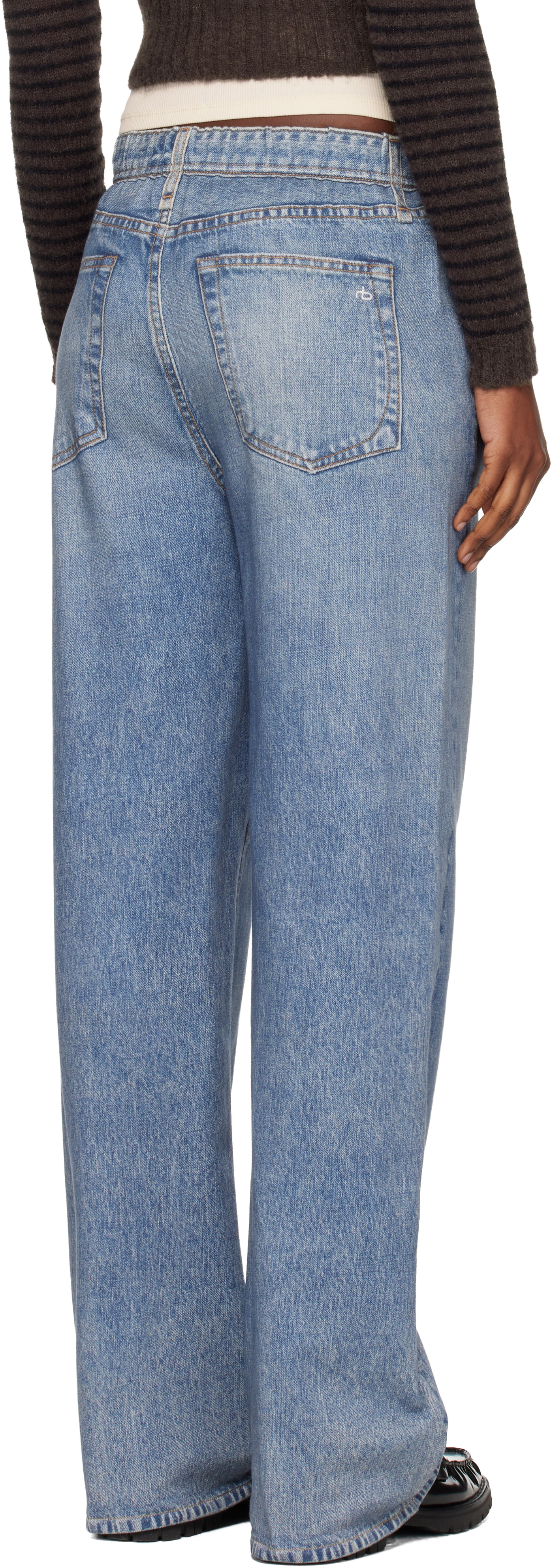 rag & bone - Jean ample bleu en Miramar