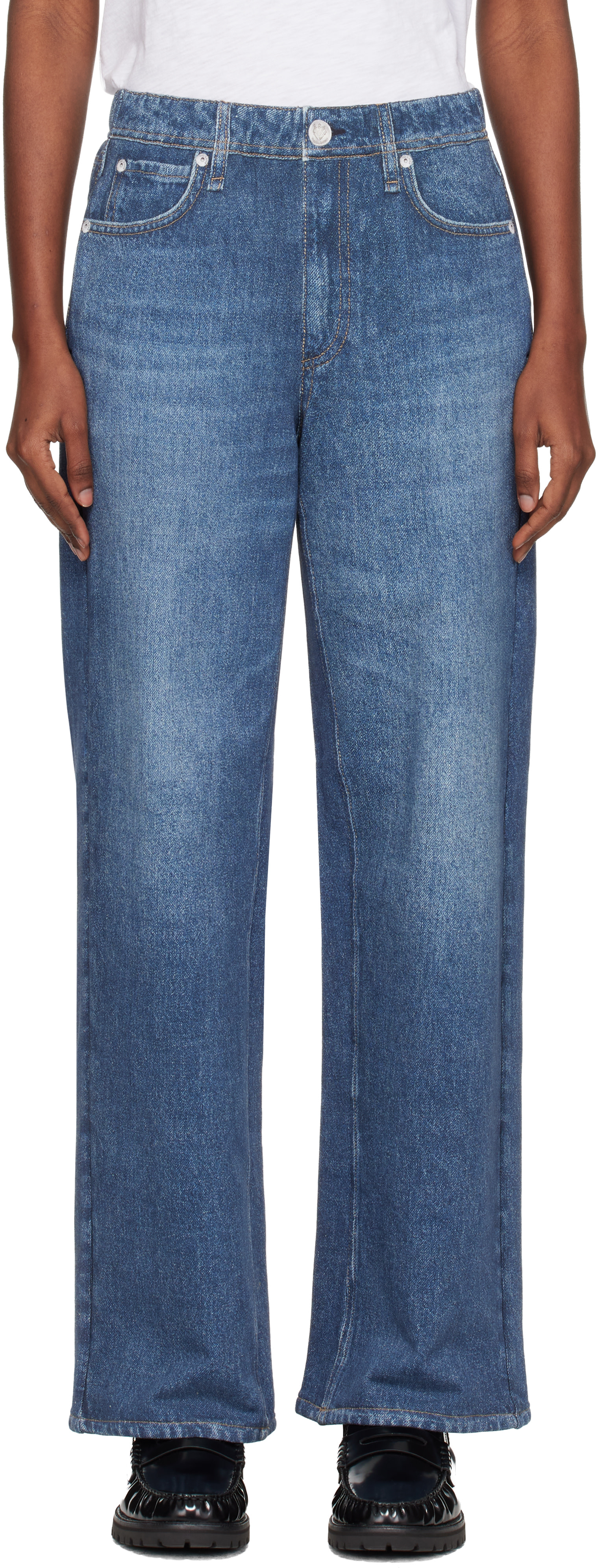 rag & bone - Jean ample bleu en Miramar