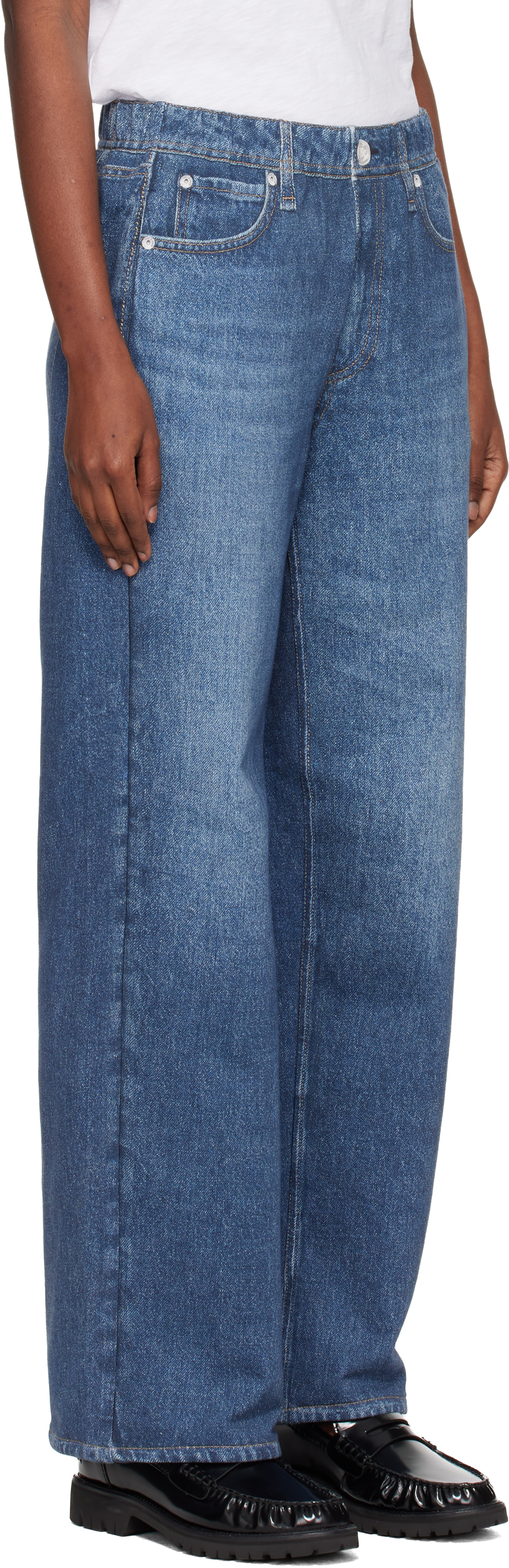 rag & bone - Jean ample bleu en Miramar