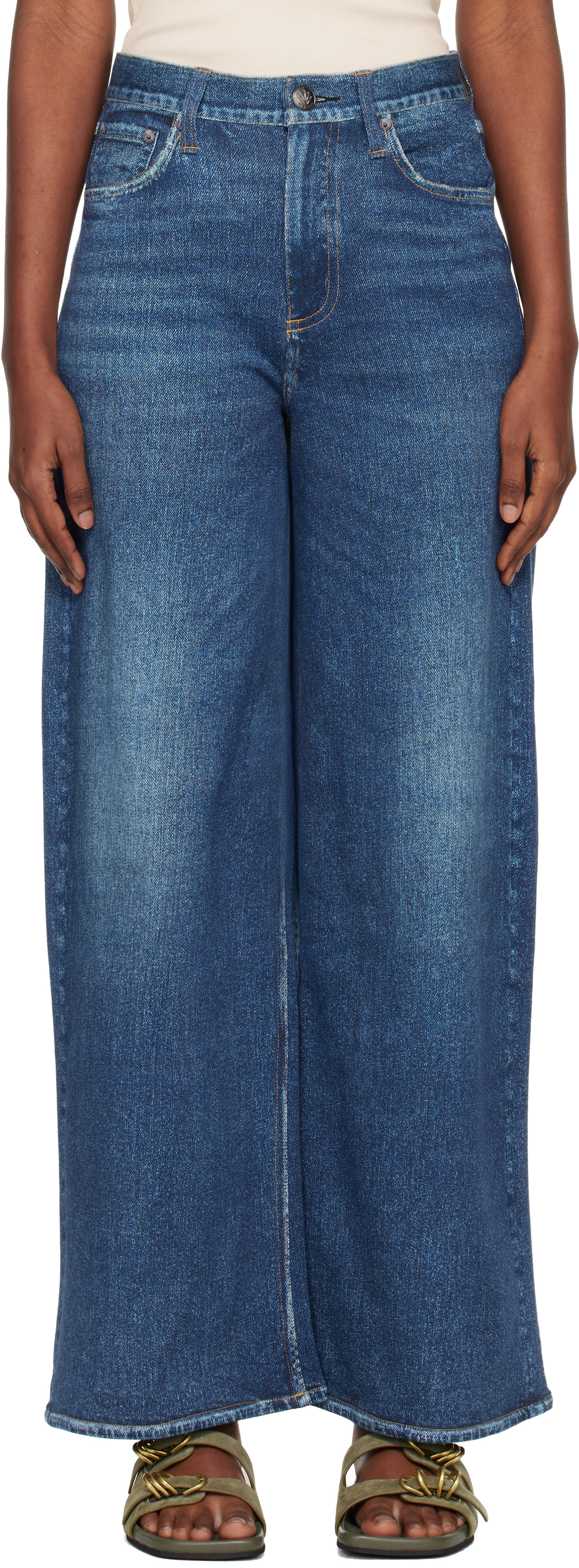 rag & bone - Jean écourté Sofie bleu en Miramar