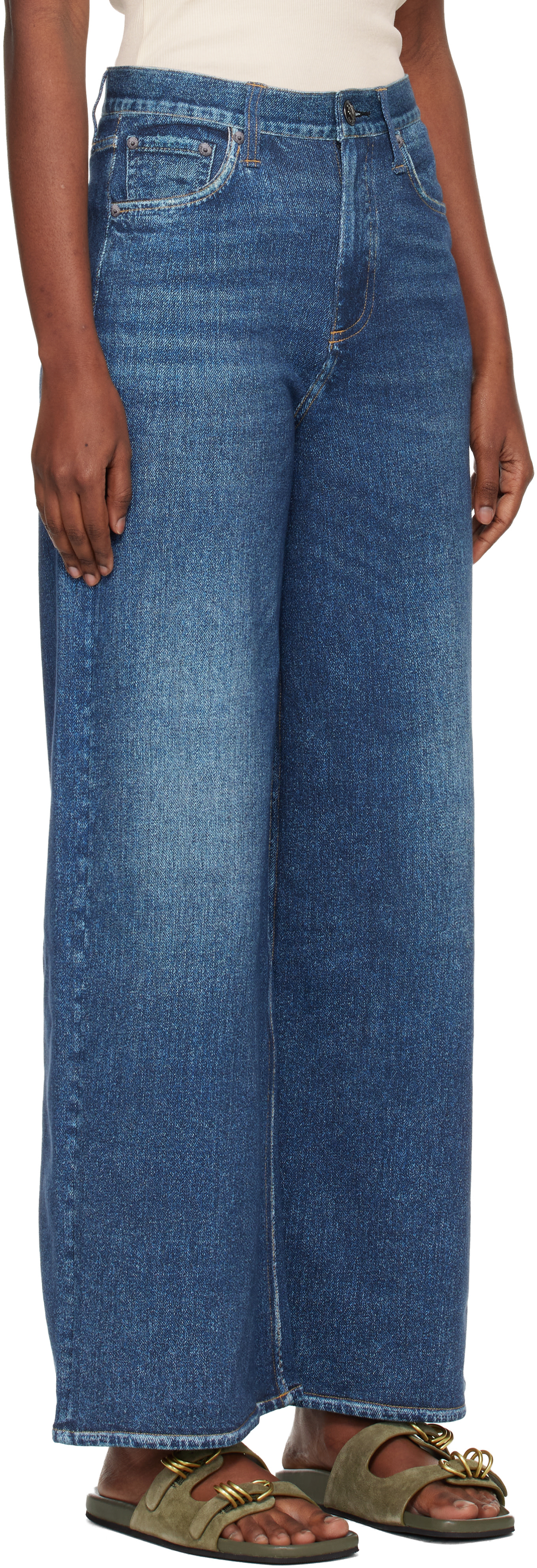 rag & bone - Jean écourté Sofie bleu en Miramar