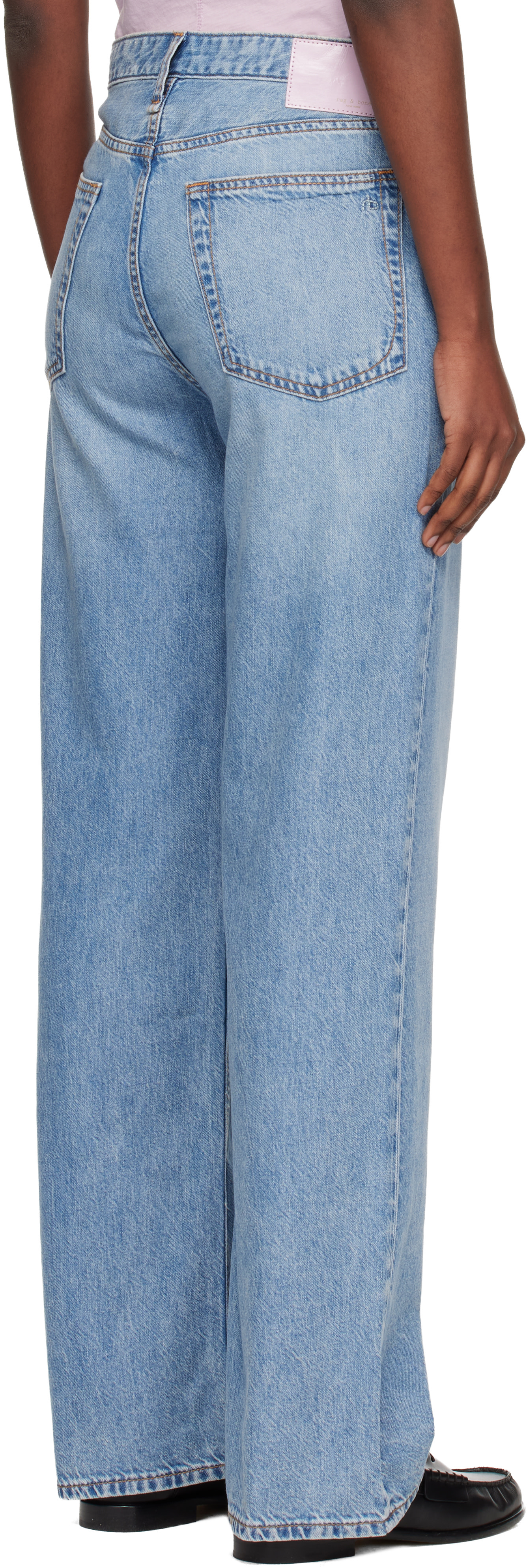 rag & bone - Jean ample Logan bleu