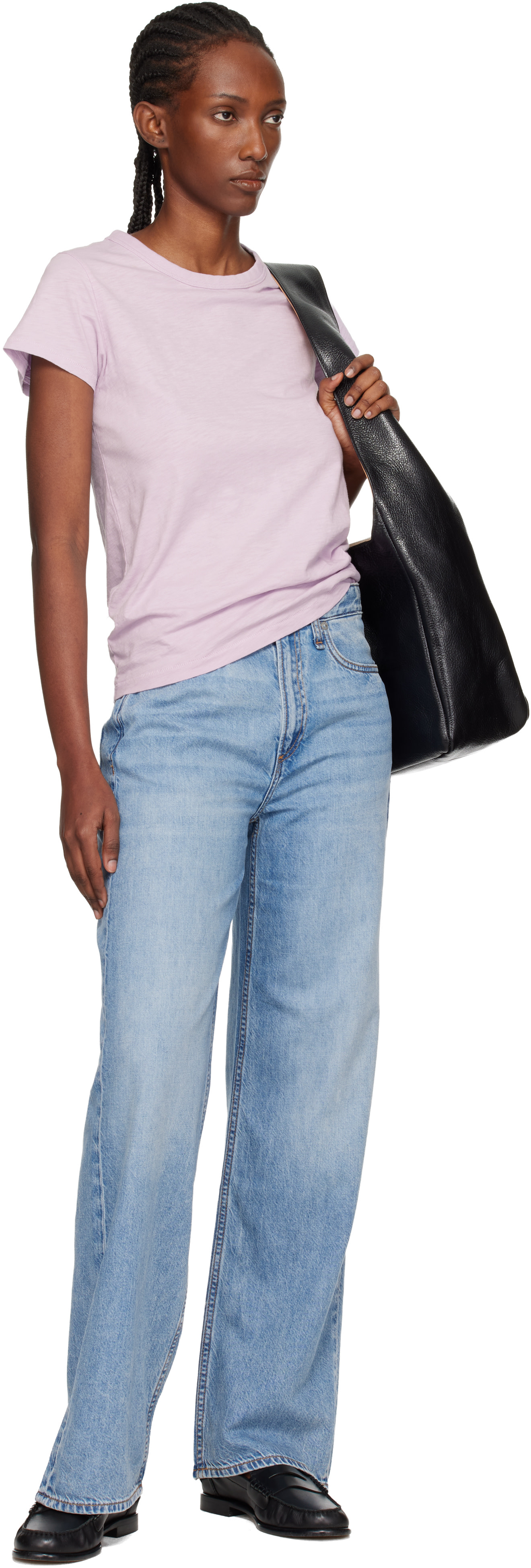 rag & bone - Jean ample Logan bleu