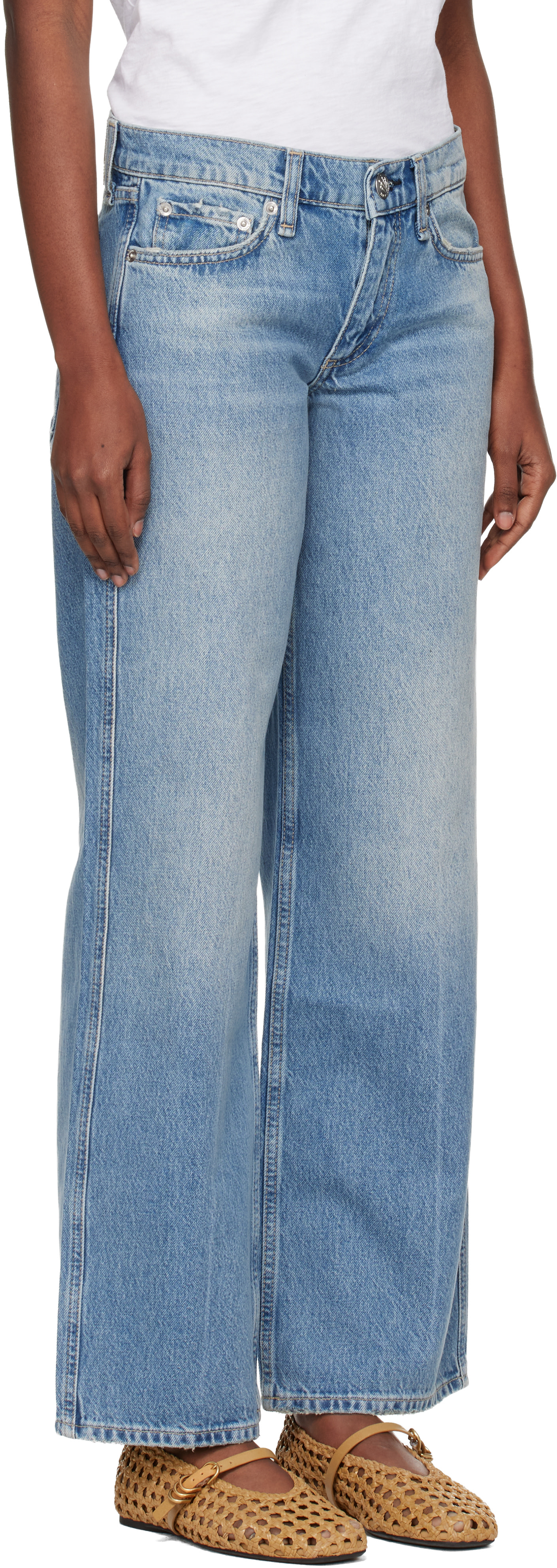 rag & bone - Jean droit et décontracté Saige bleu