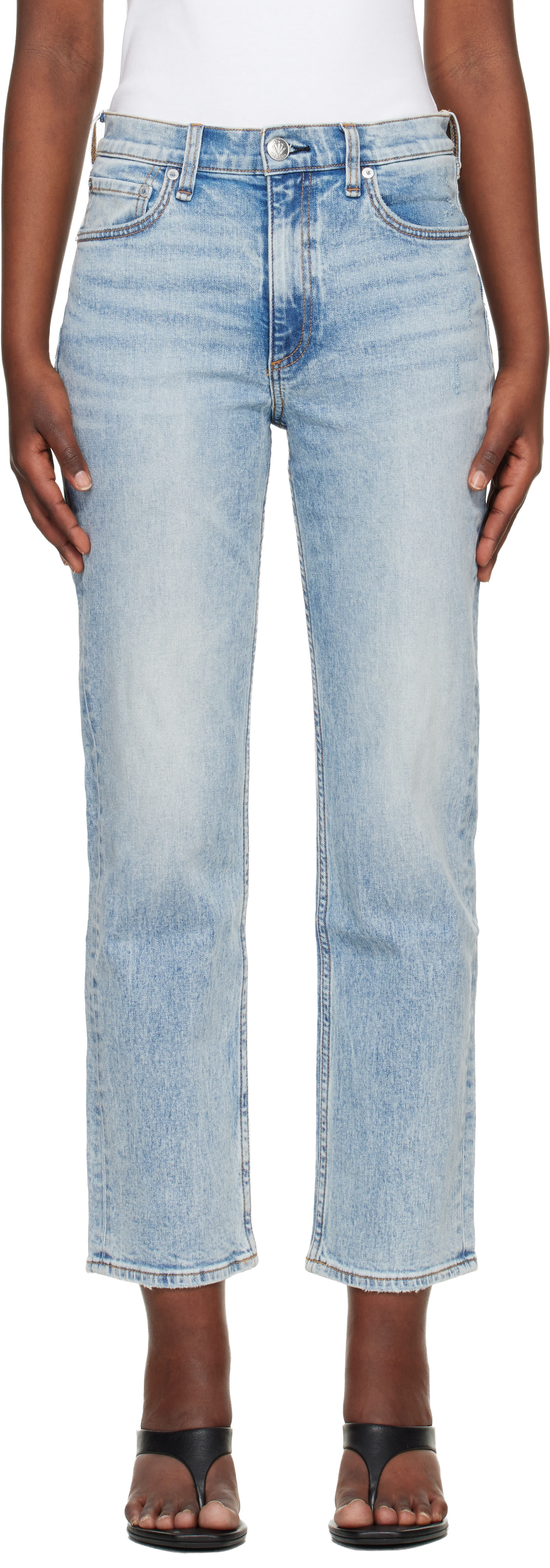 rag & bone - Jean droit Harlow bleu