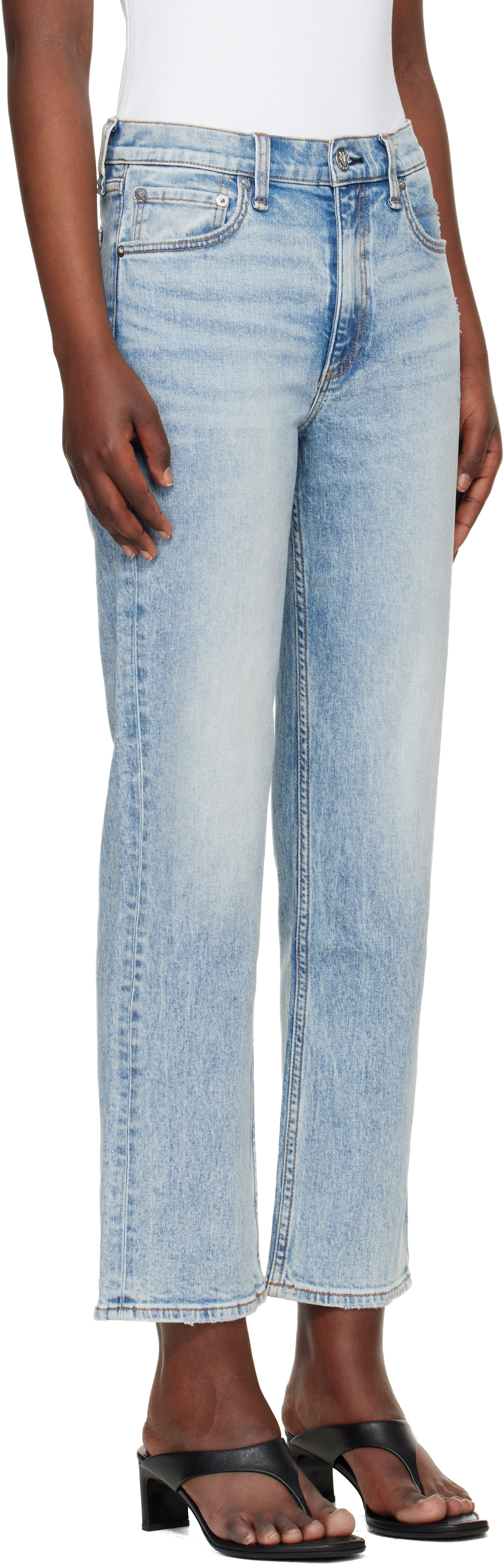 rag & bone - Jean droit Harlow bleu