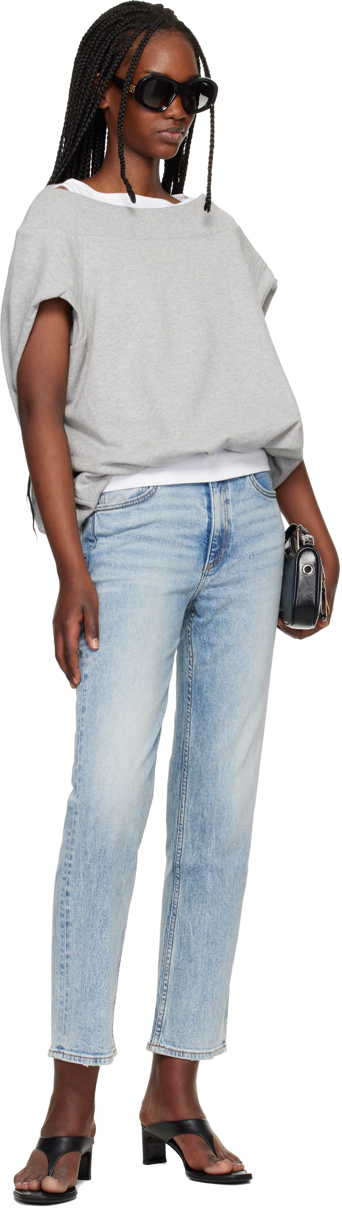 rag & bone - Jean droit Harlow bleu
