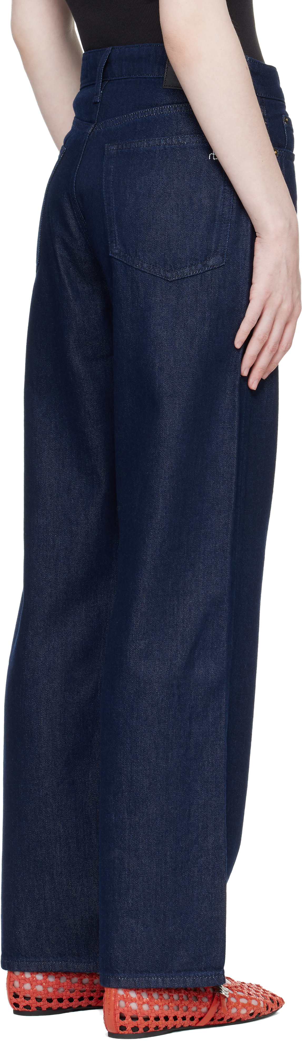rag & bone - Jean ample Logan bleu marine
