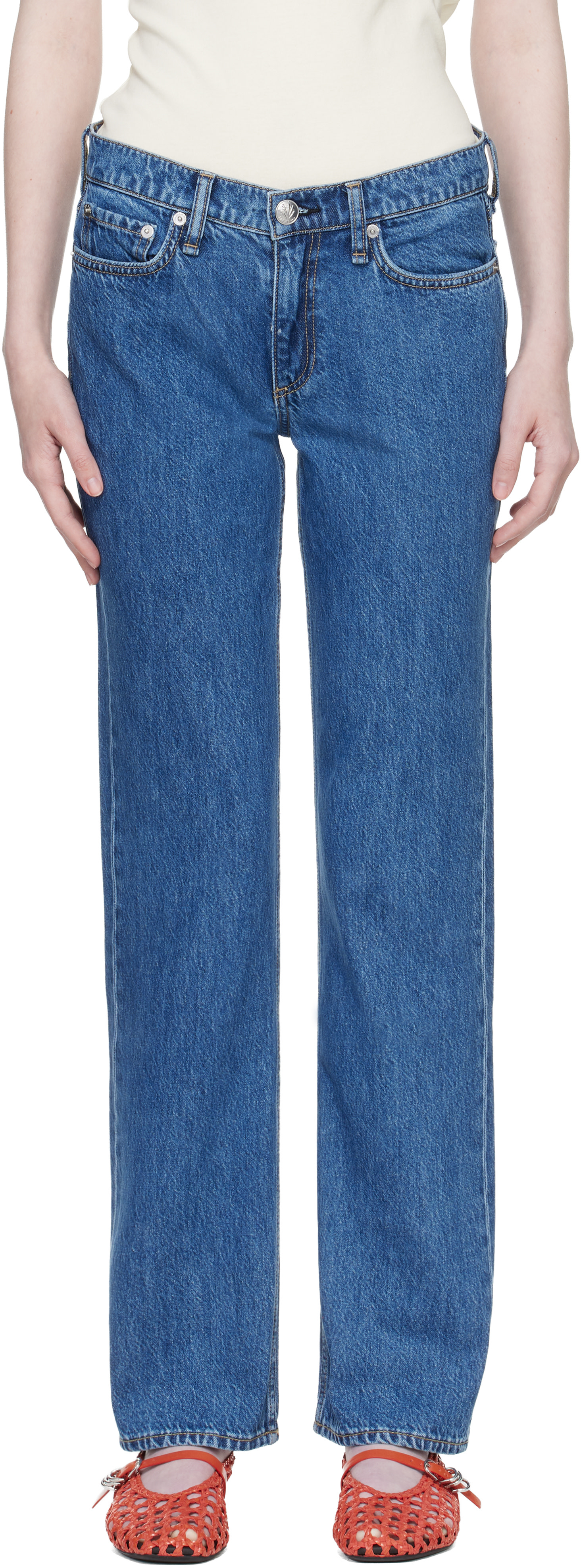 rag & bone - Jean droit Harlow bleu