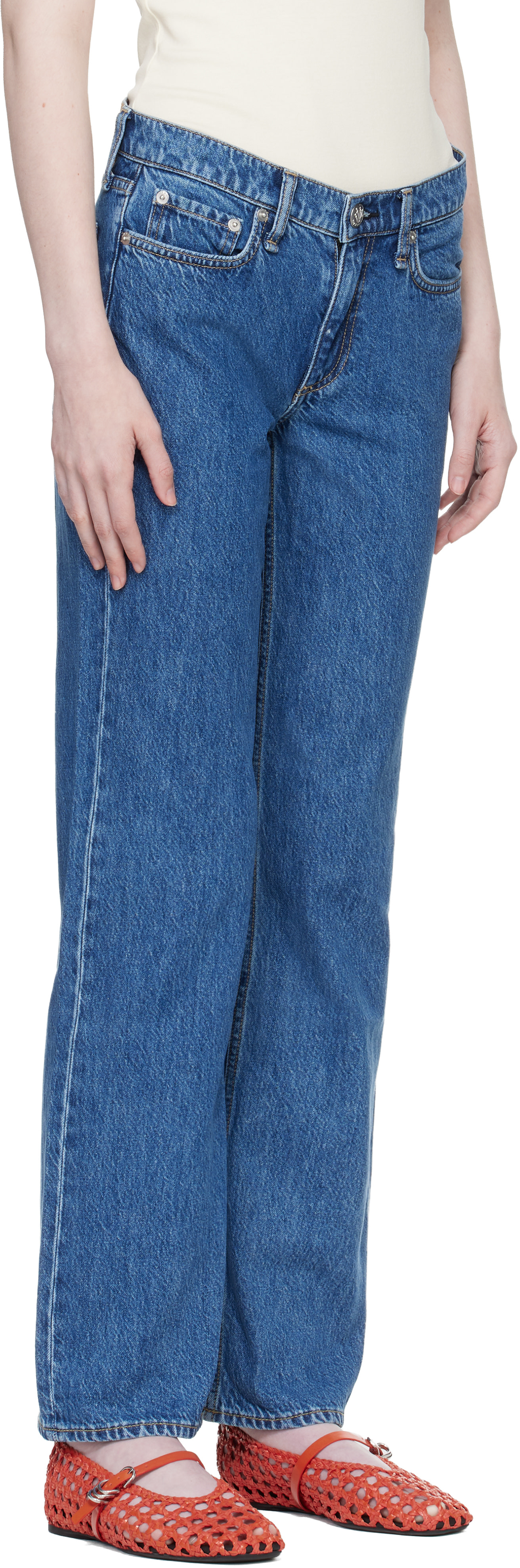 rag & bone - Jean droit Harlow bleu