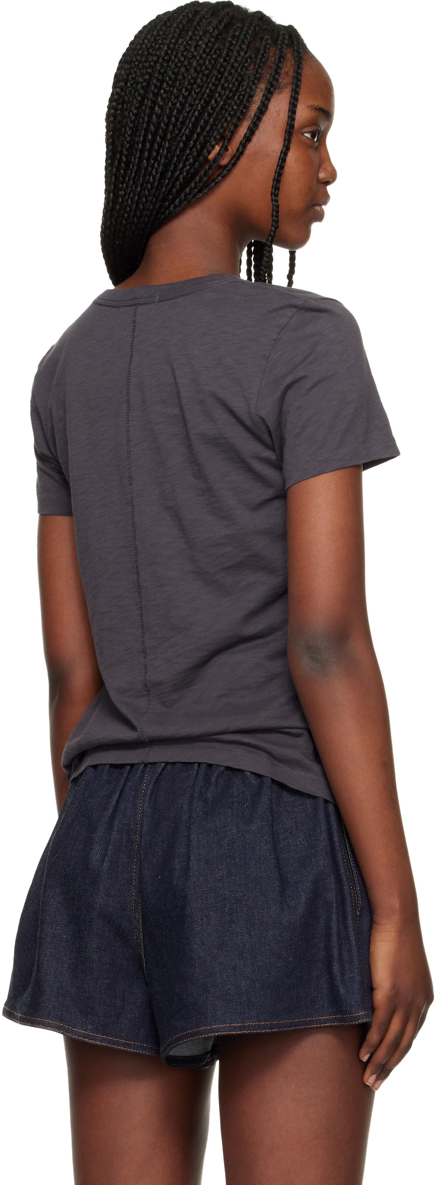 rag & bone - Gray 'The Slub Vee' T-shirt