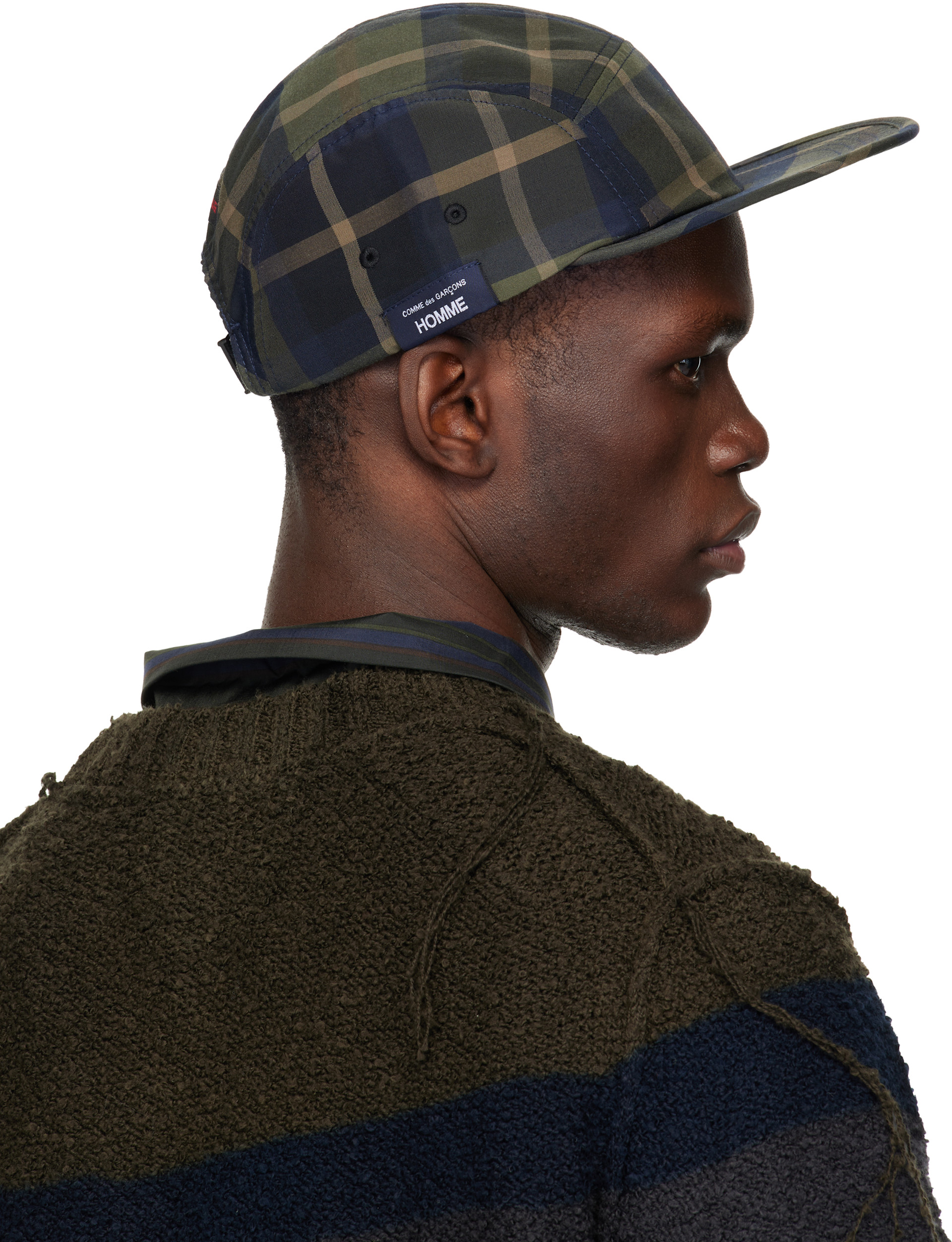 Comme des Garçons Homme: Khaki & Brown BRIEFING Edition Check Cap